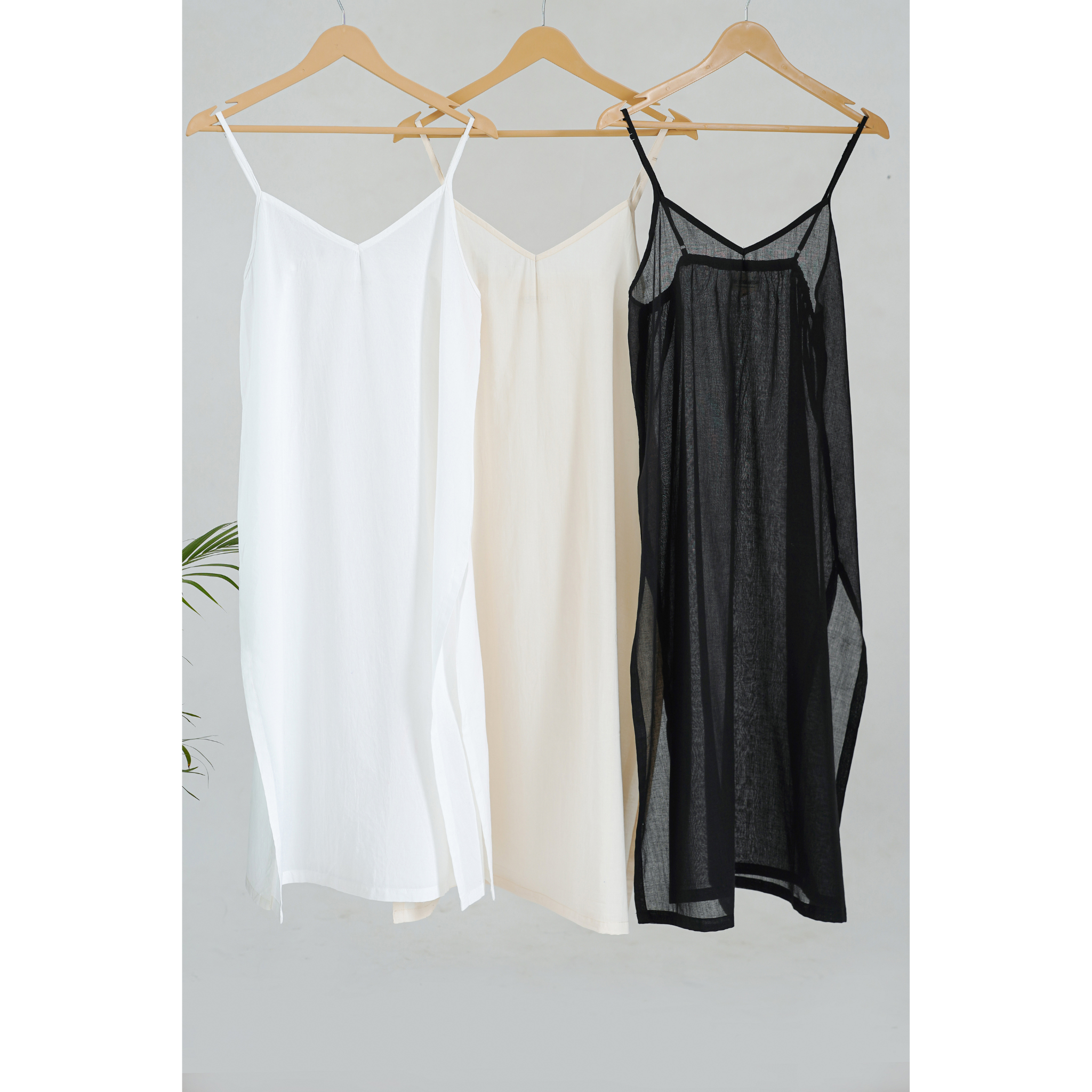 Combo offer- 3 in One deal ( White, Ivory Skin Tone & Black Cotton Slips)