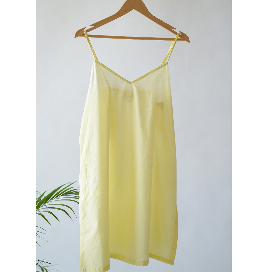 Pale Yellow Cotton Slip