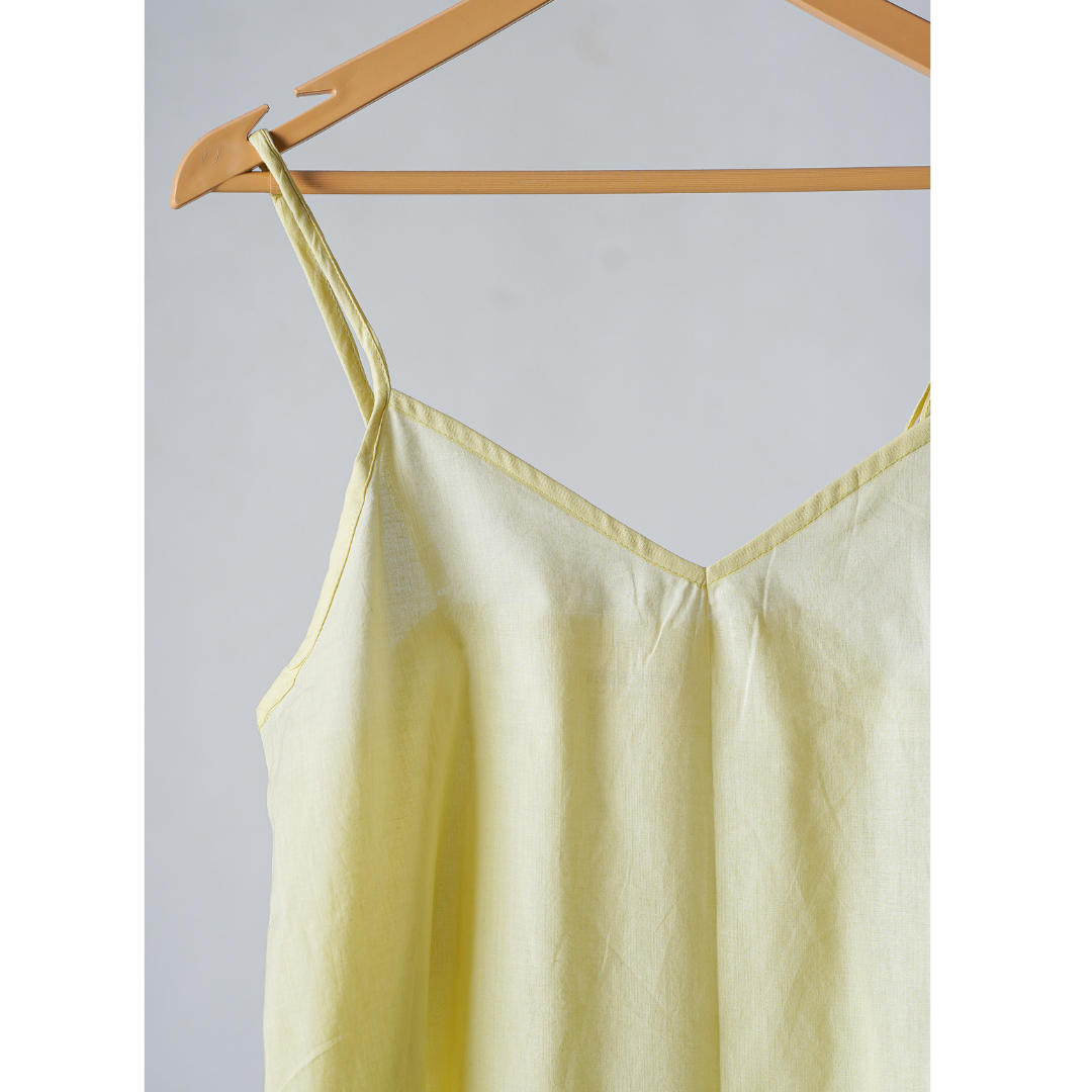 Pale Yellow Cotton Slip