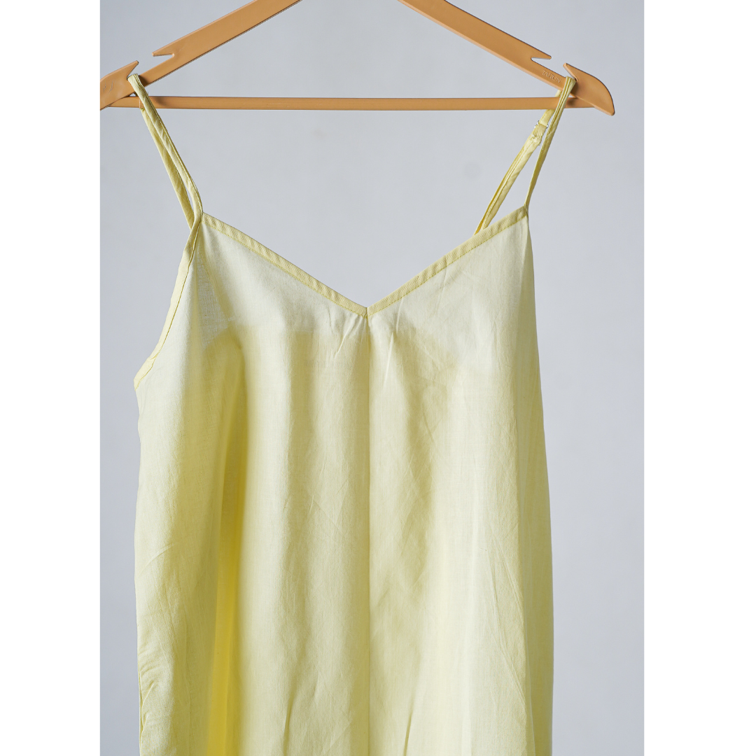 Pale Yellow Cotton Slip