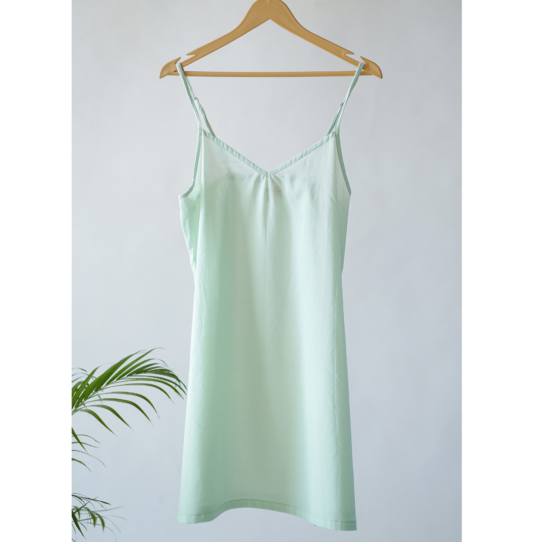 Pastel Green cotton Slip