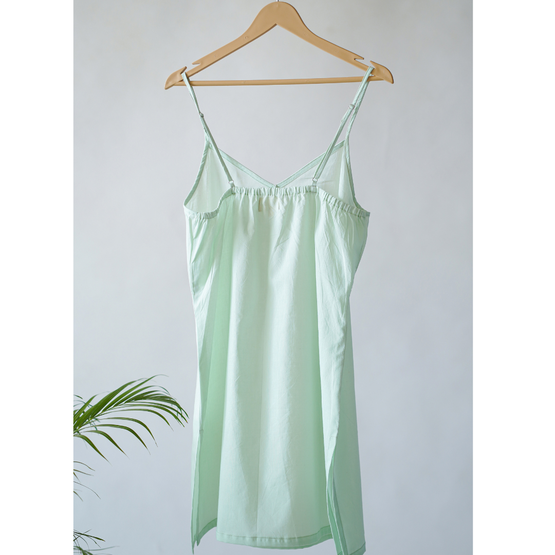 Pastel Green cotton Slip
