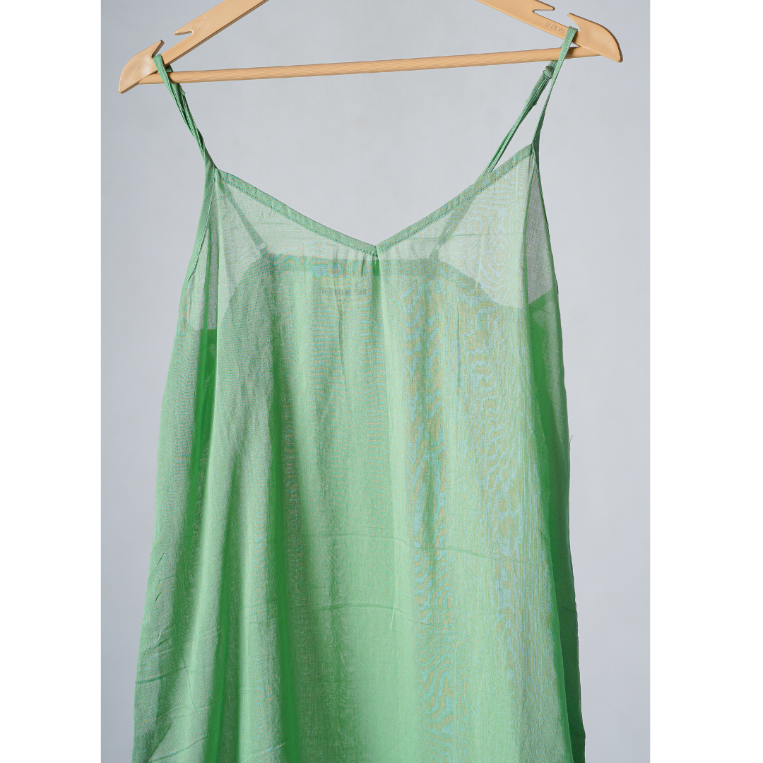 Pista Green Mulmul Slip