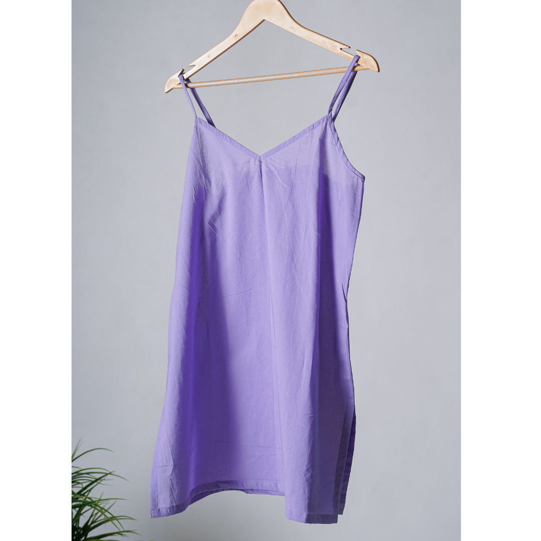 Purple Cotton Slip