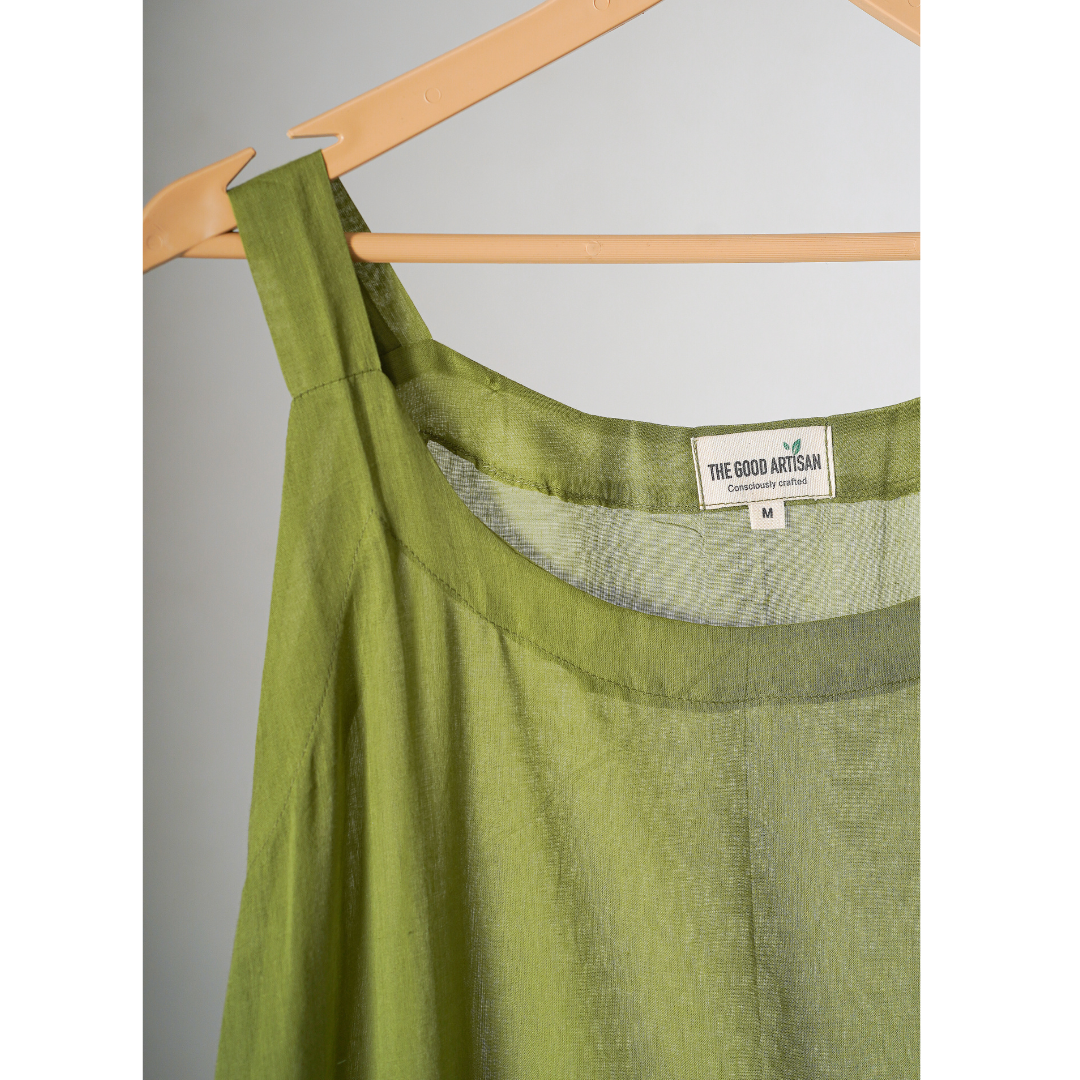 Henna Green Mulmul Slip