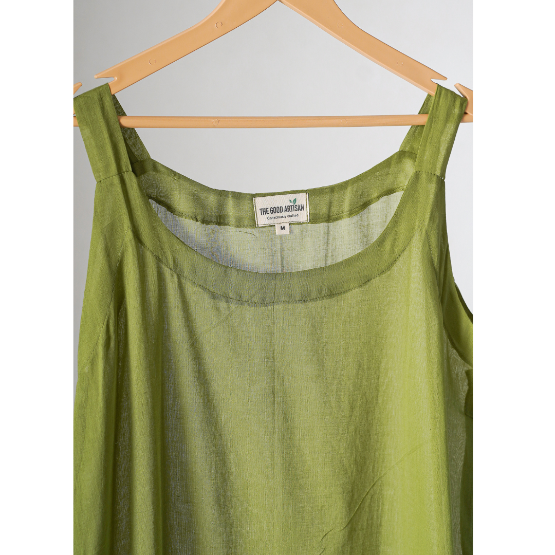 Henna Green Mulmul Slip