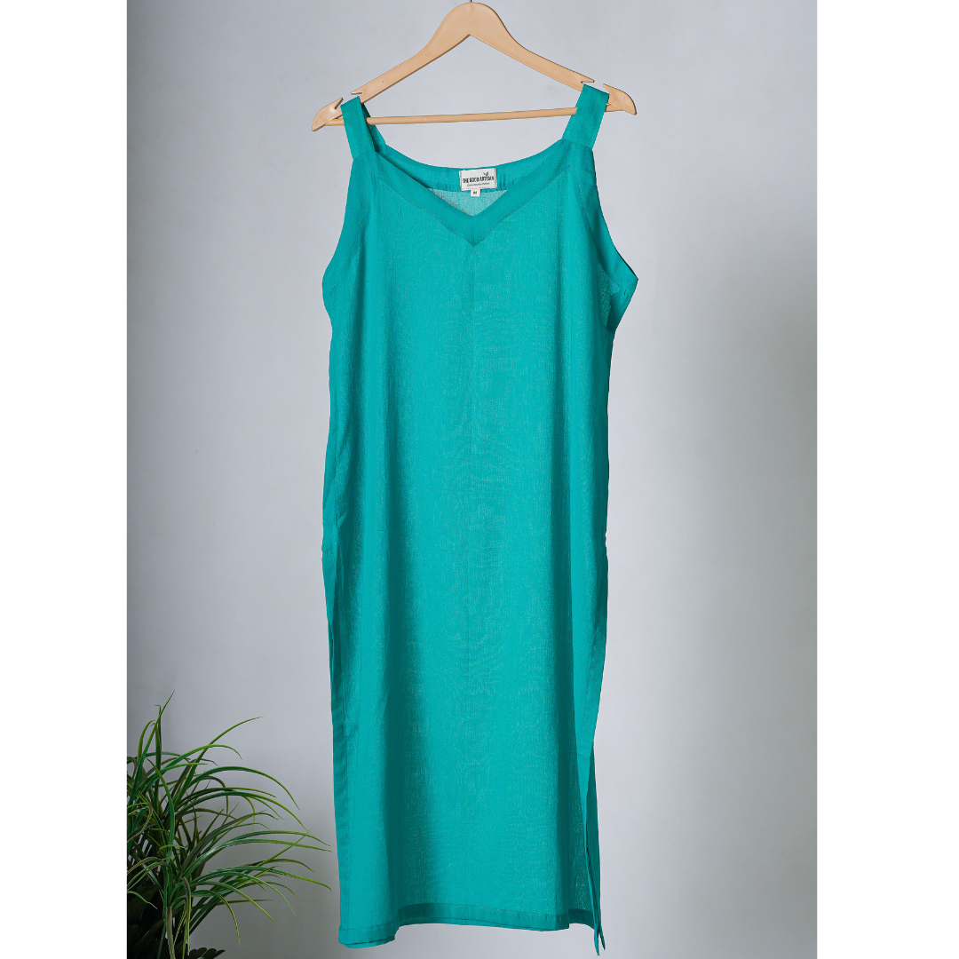 Sea Green Mulmul Slip