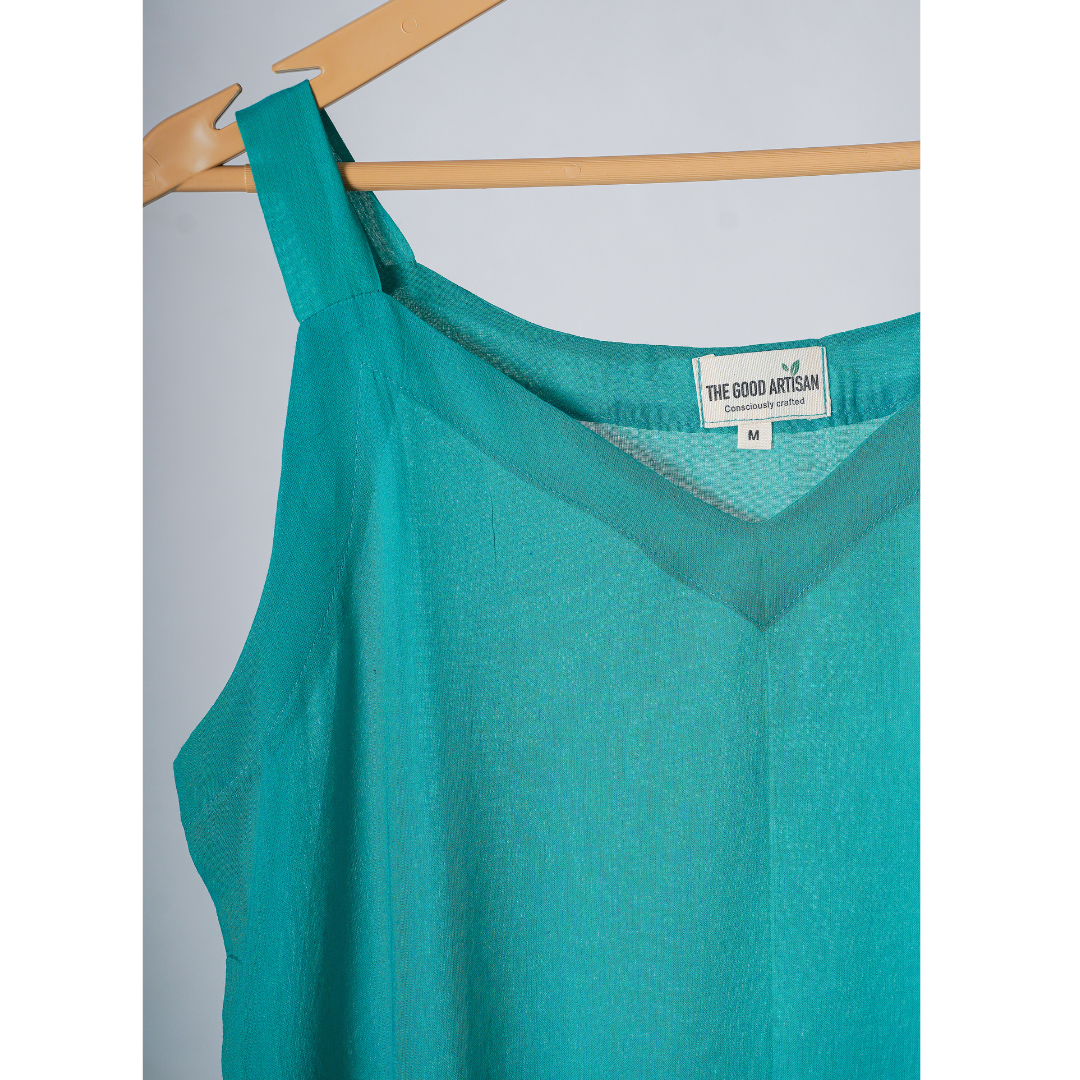 Sea Green Mulmul Slip