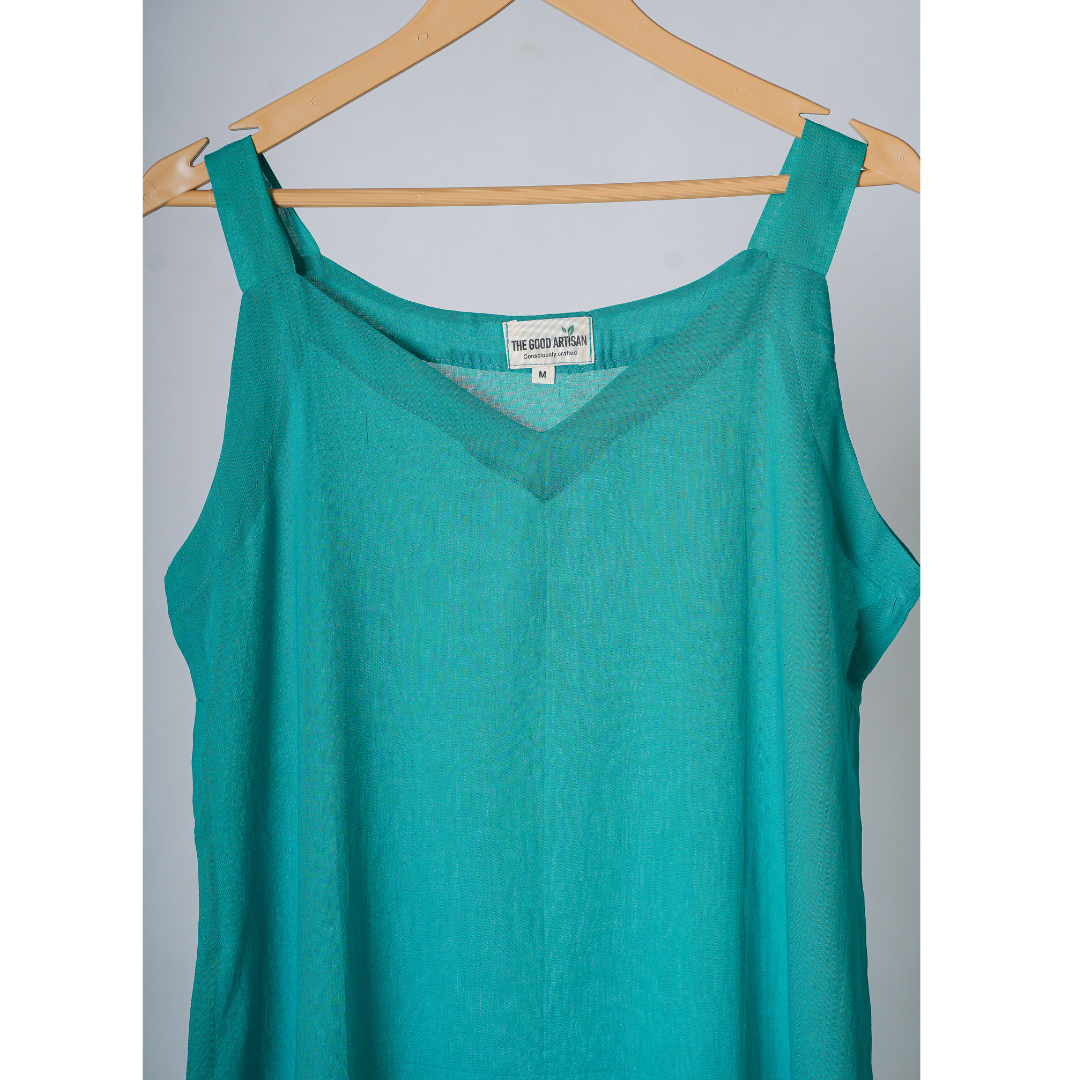 Sea Green Mulmul Slip