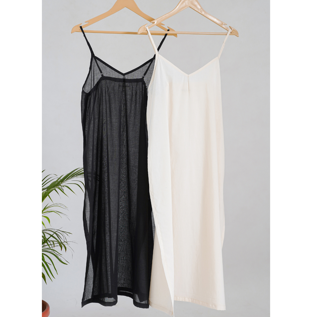 Combo offer - Black and Ivory skin tone slips