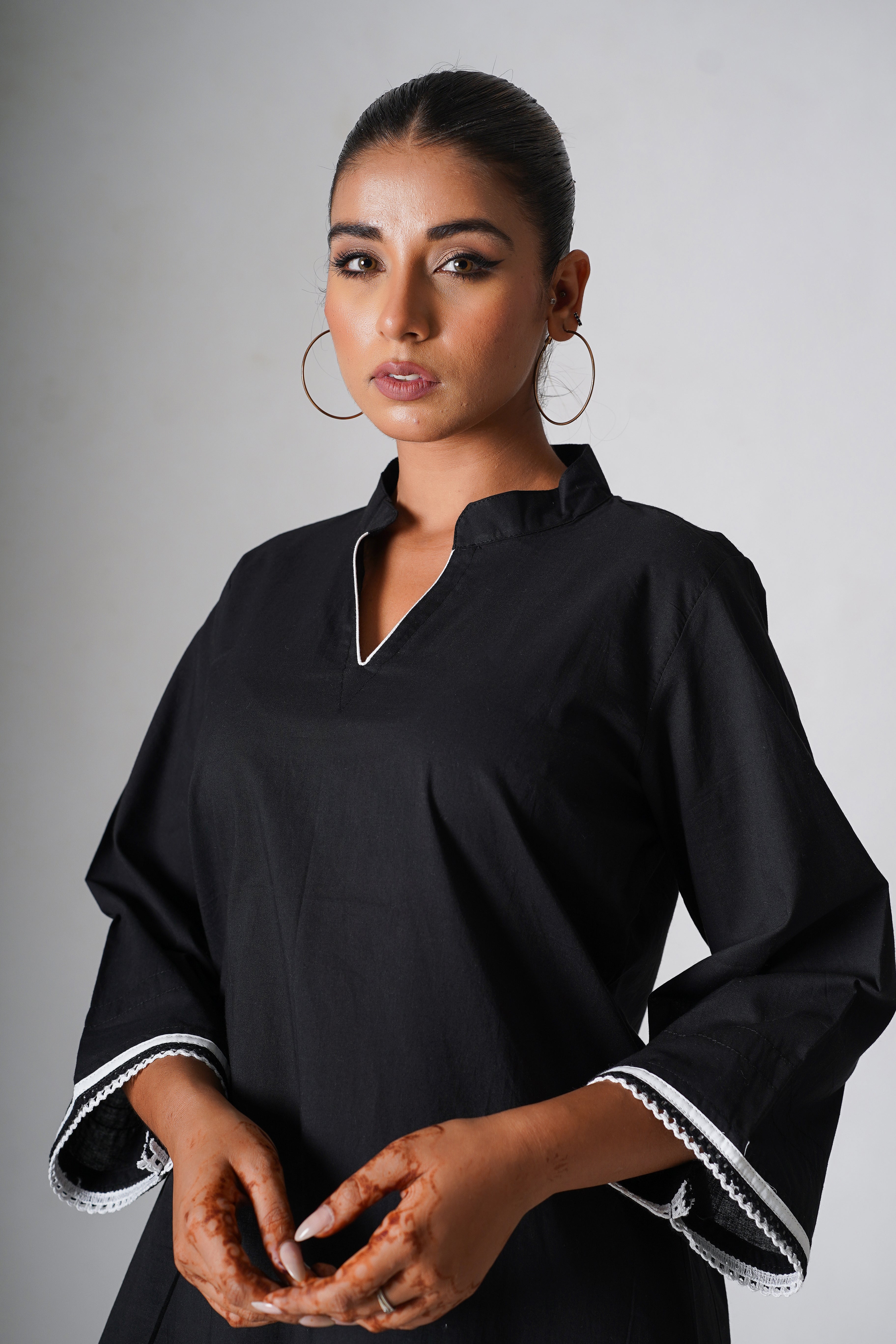 Zanzibar- Black Cotton kurta