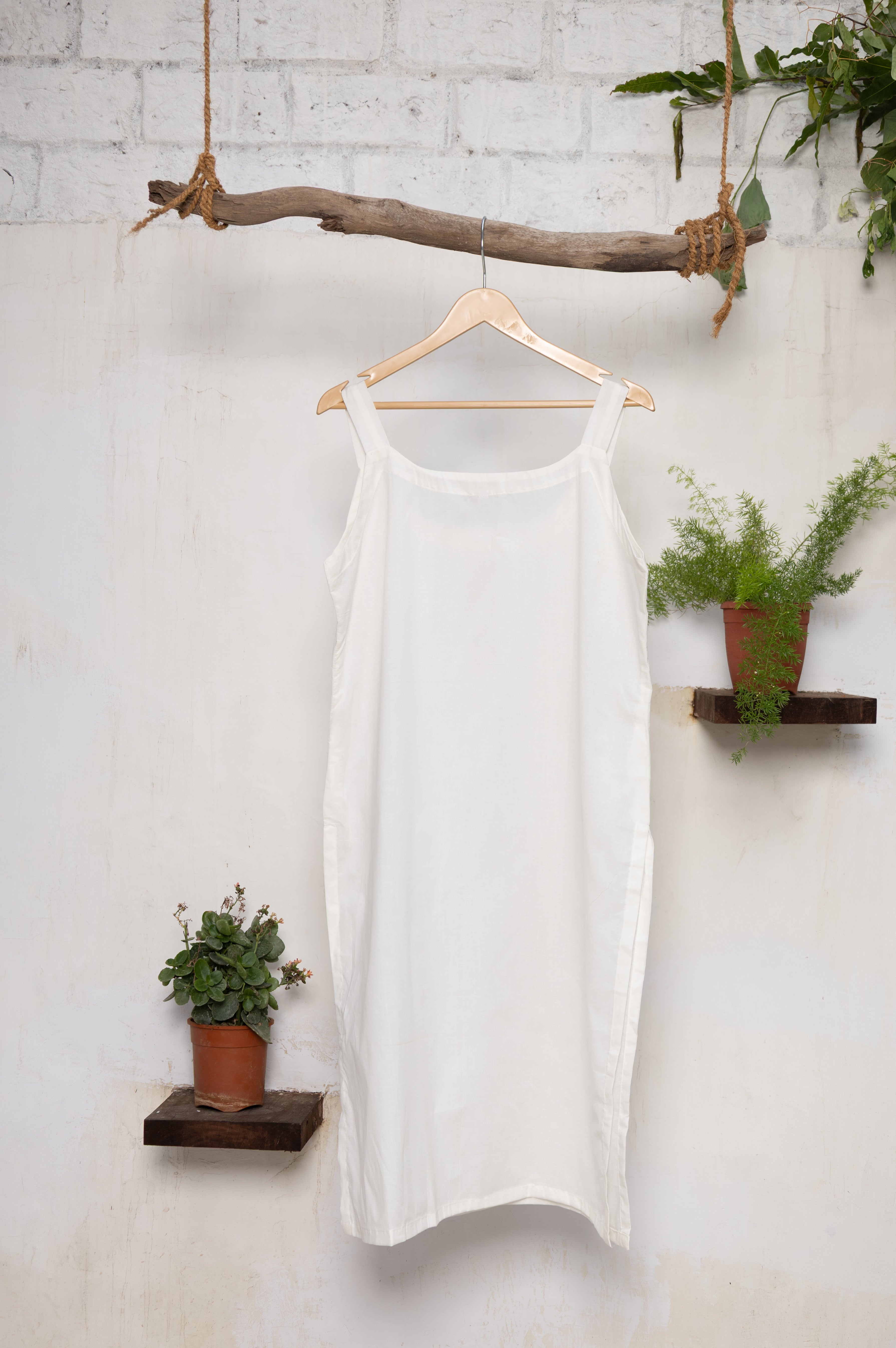 Lightweight 100% cotton slips with round neckline, ideal for pastel or white chikankari kurtas.