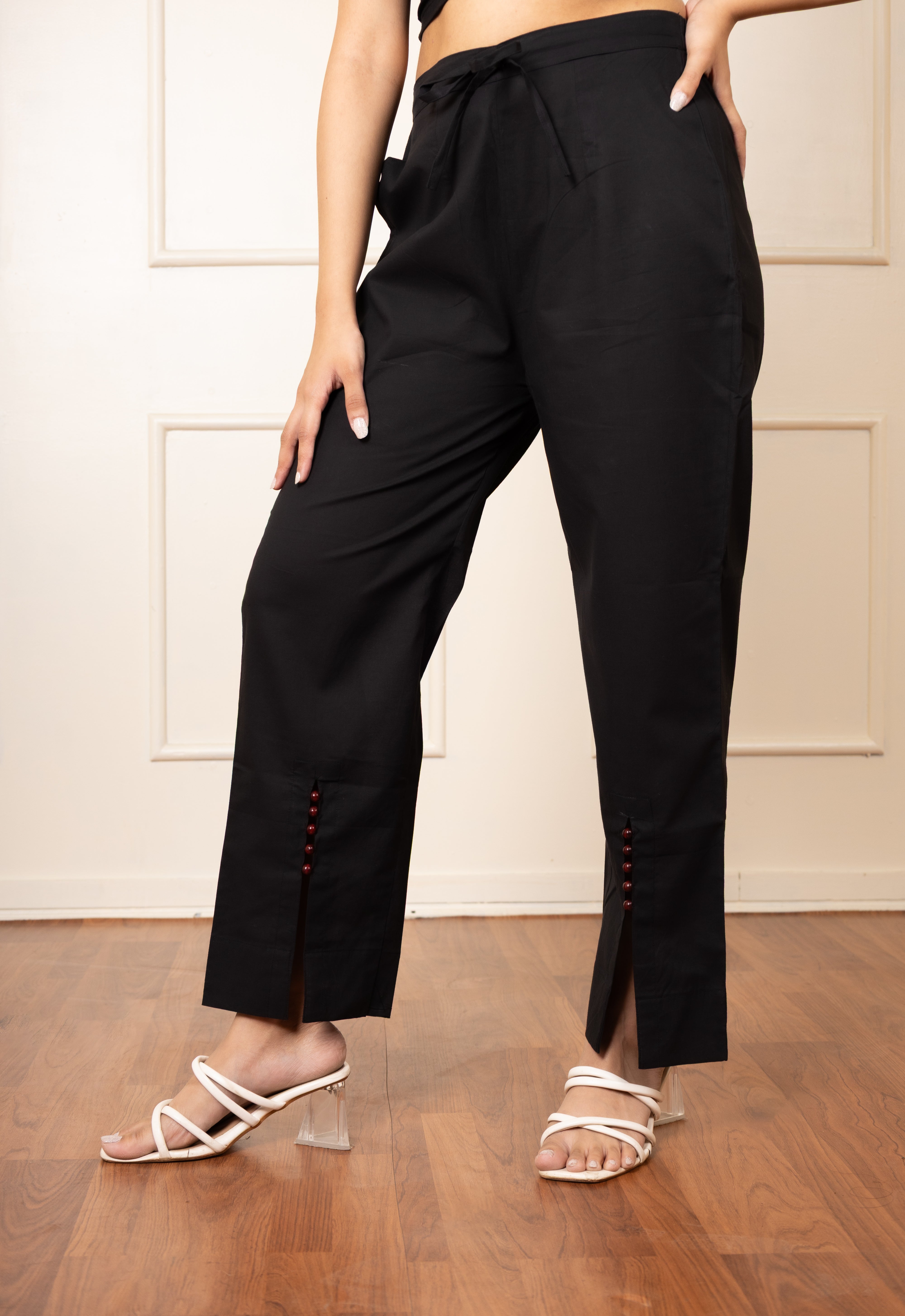 Barmer- Black Cotton Pants