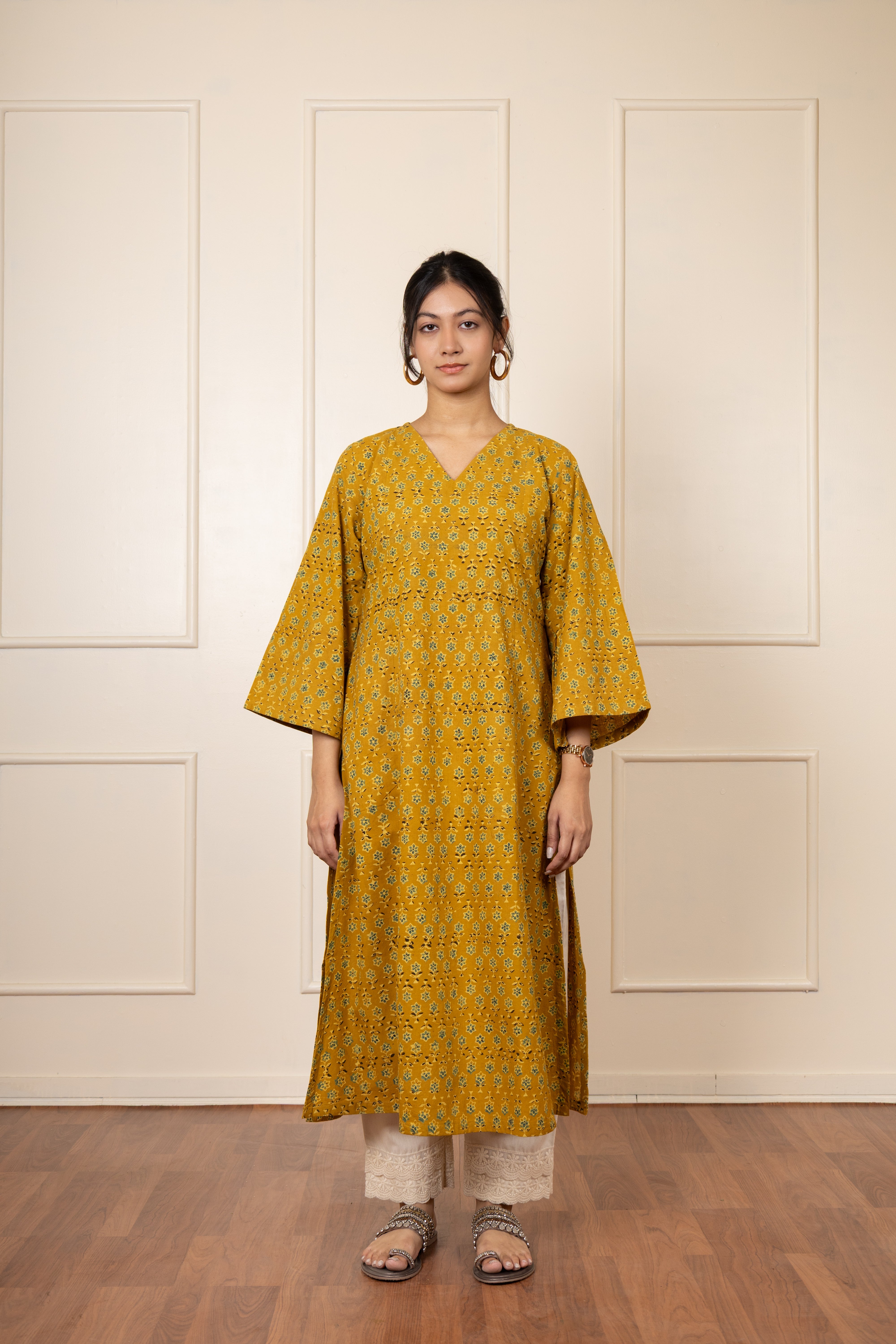 Acacia- Ajrakh Hand Block print kurta