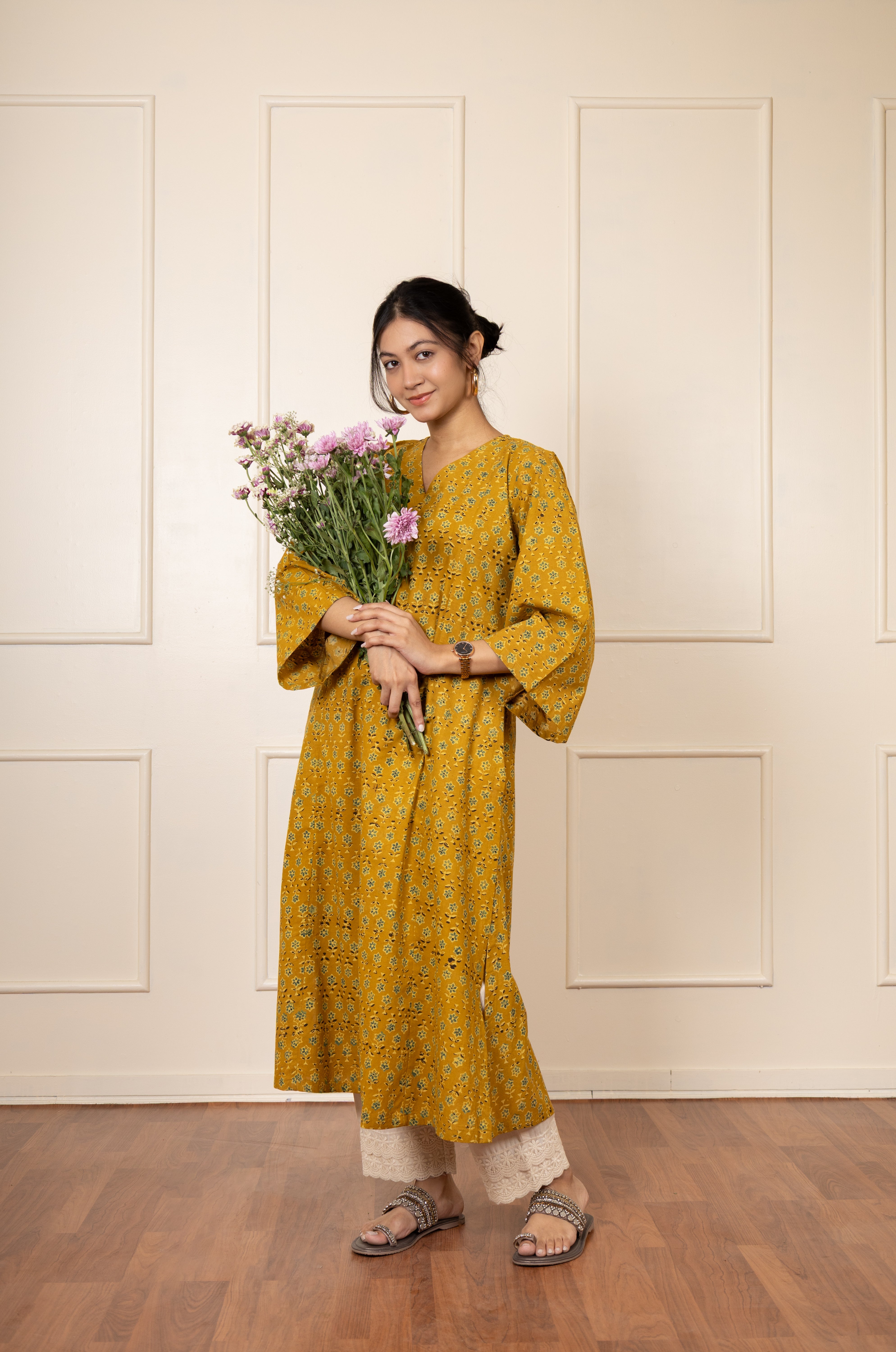 Acacia- Ajrakh Hand Block print kurta