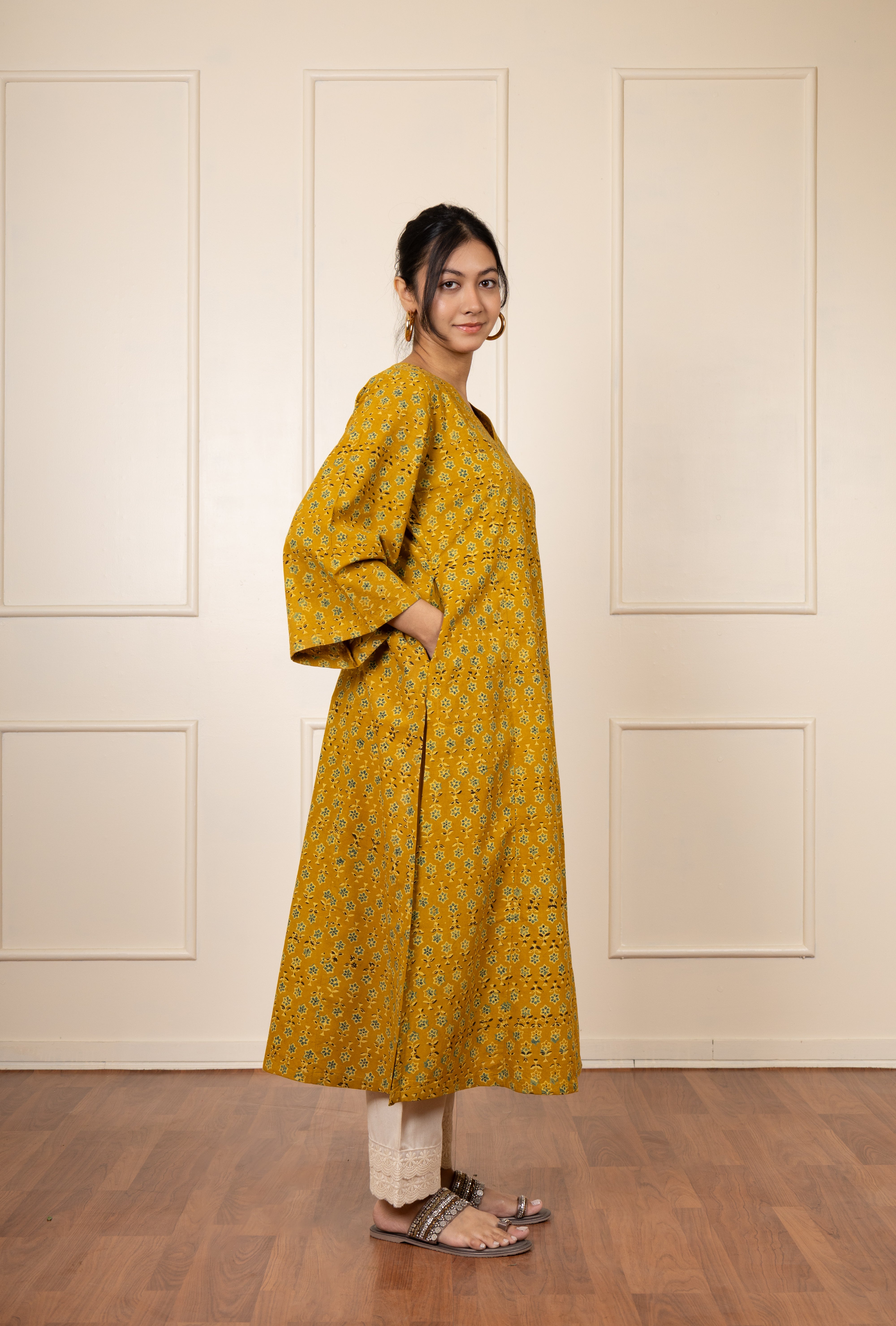 Acacia- Ajrakh Hand Block print kurta