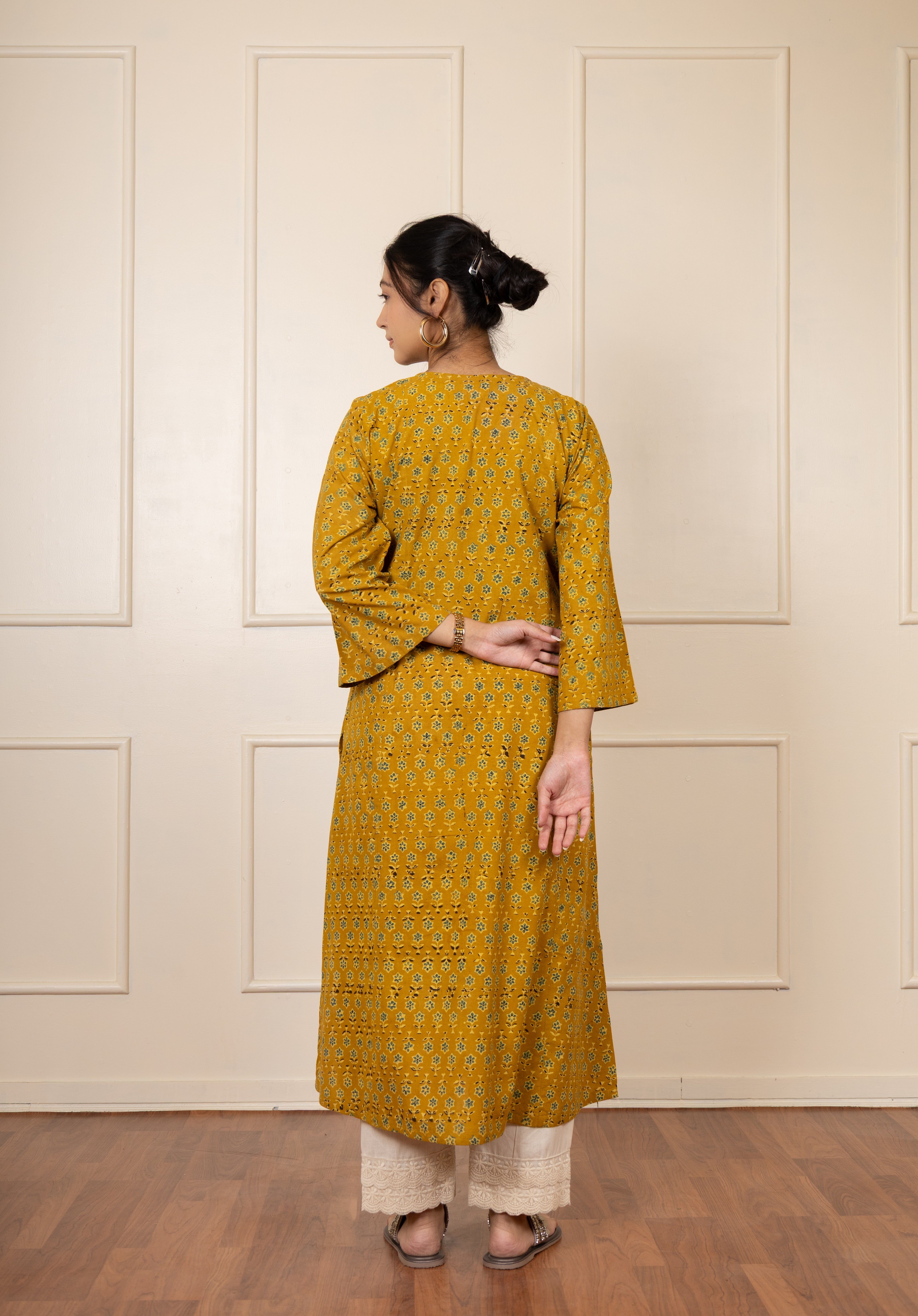 Acacia- Ajrakh Hand Block print kurta