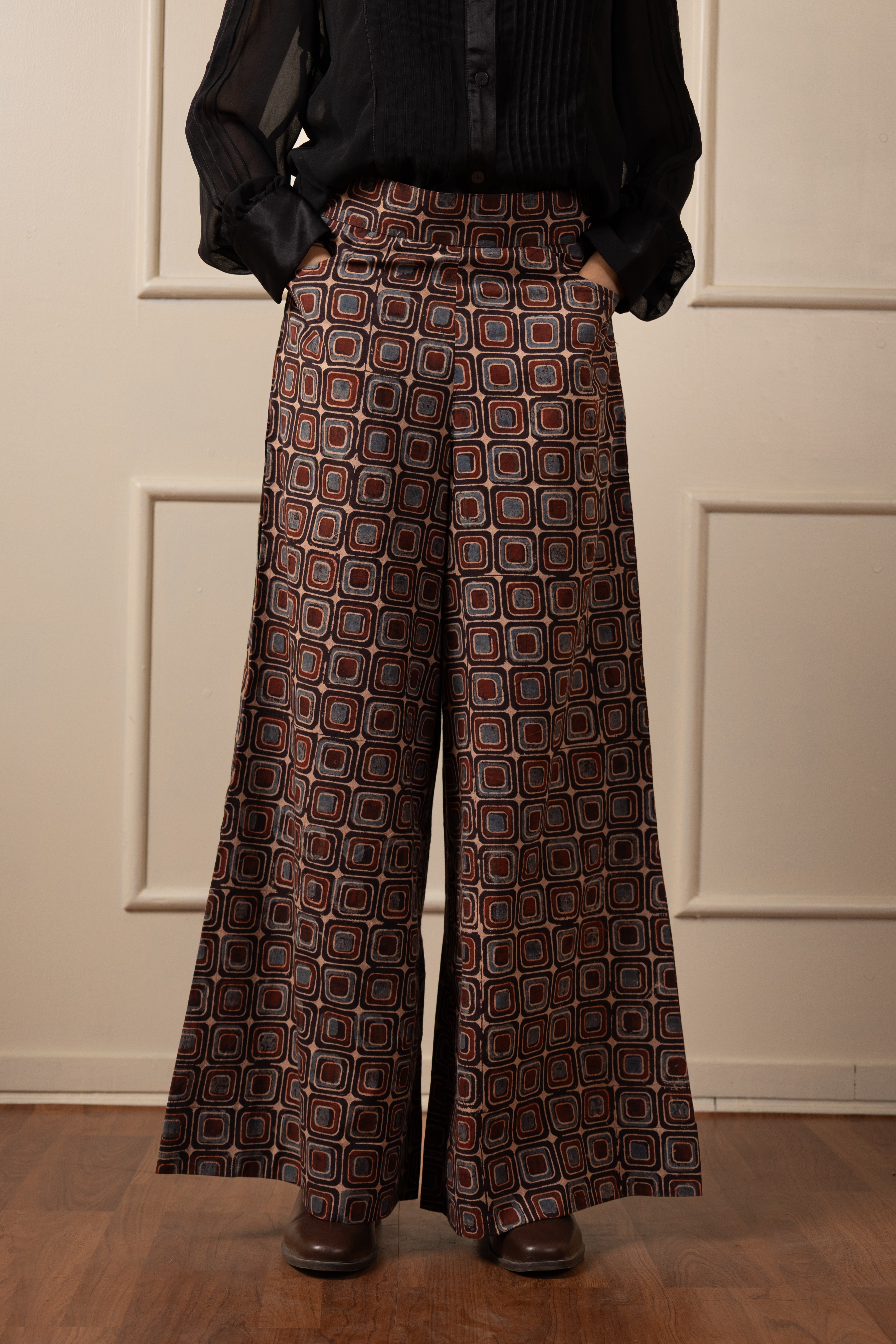 ''Kutch'' Authentic Ajrakh Hand block Printed Culottes ( LIMITED EDITION )