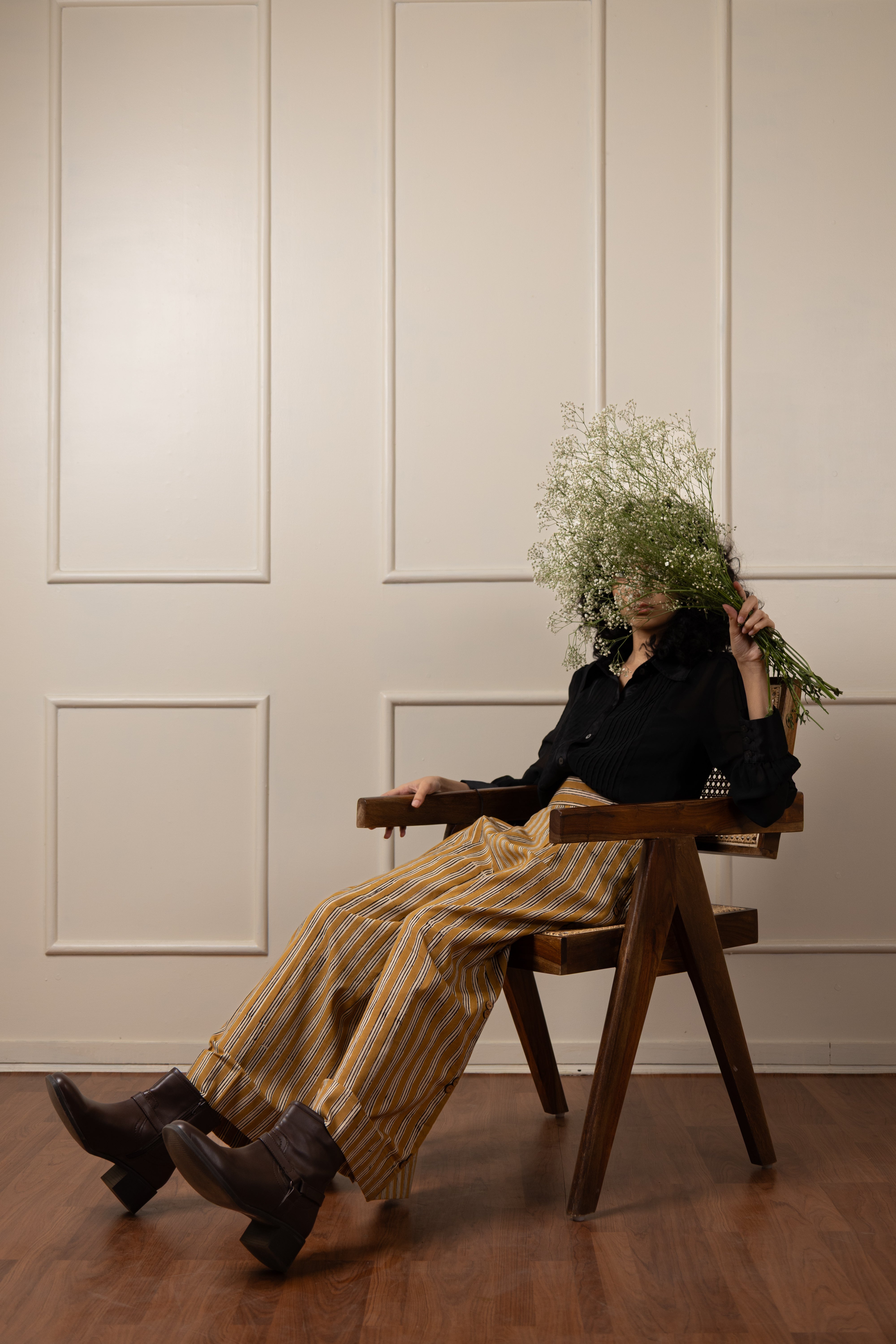 ''Jaisalmer'' Dabu Hand Block Printed culottes/pants ( LIMITED EDITION )