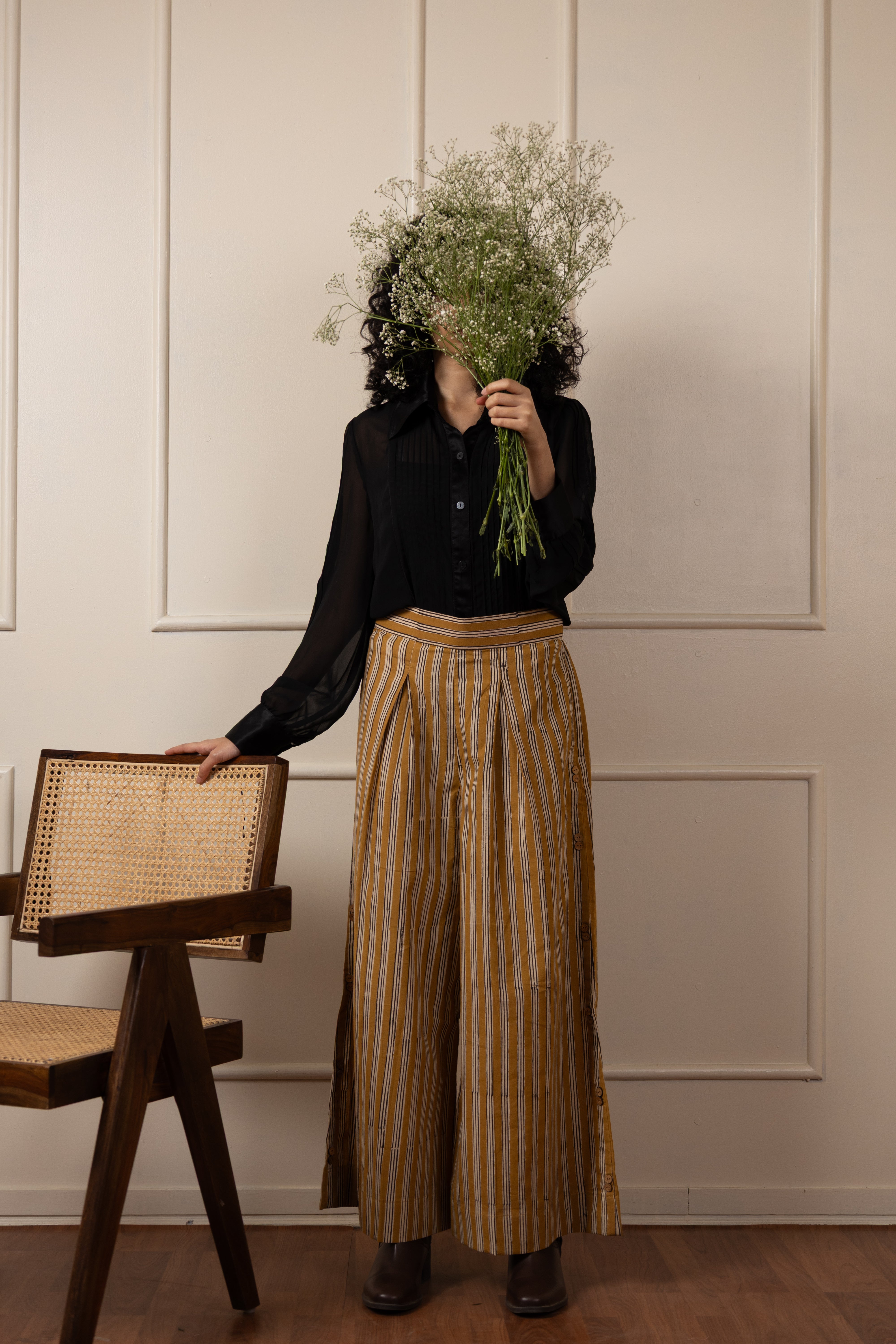 ''Jaisalmer'' Dabu Hand Block Printed culottes/pants ( LIMITED EDITION )