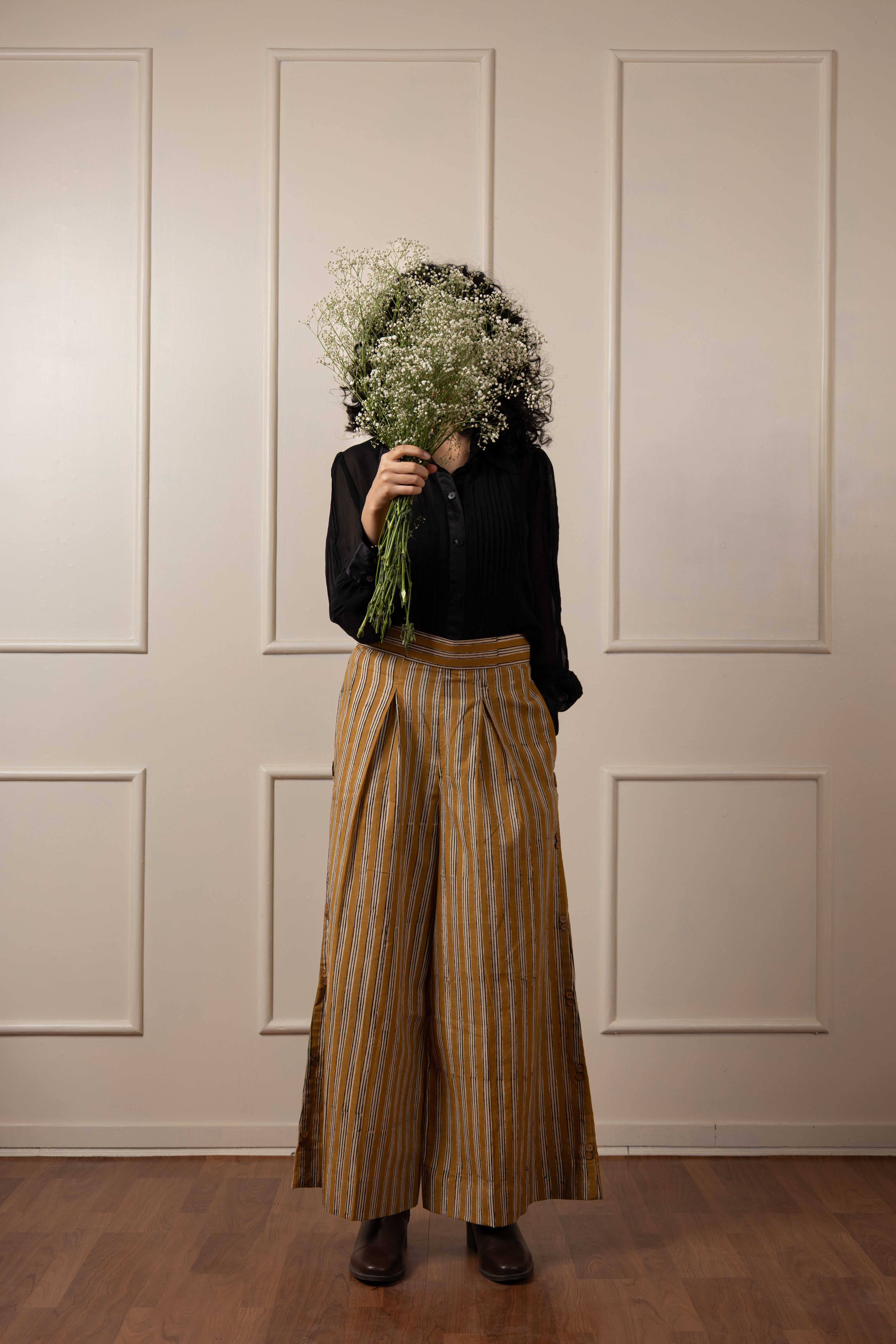 ''Jaisalmer'' Dabu Hand Block Printed culottes/pants ( LIMITED EDITION )