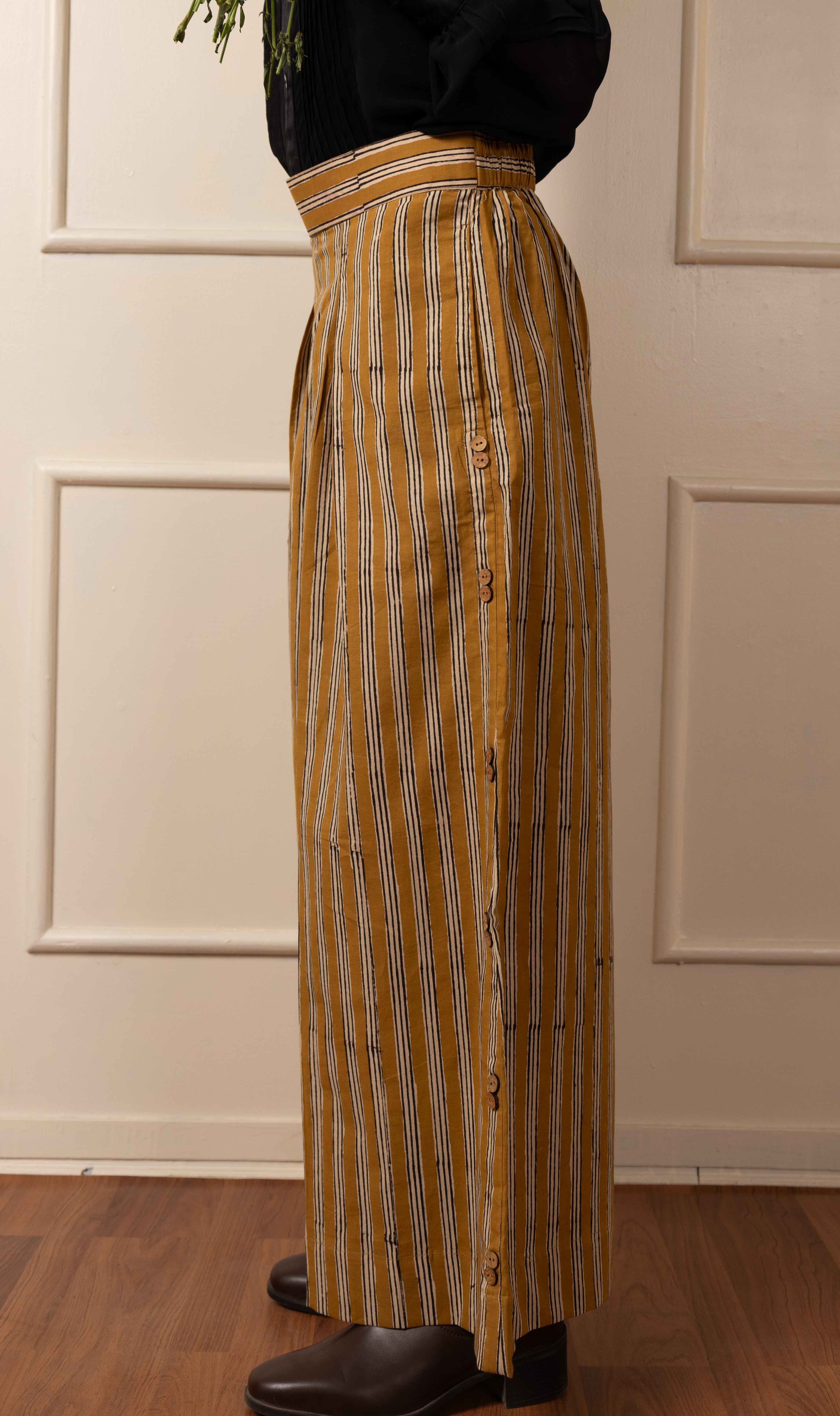 ''Jaisalmer'' Dabu Hand Block Printed culottes/pants ( LIMITED EDITION )