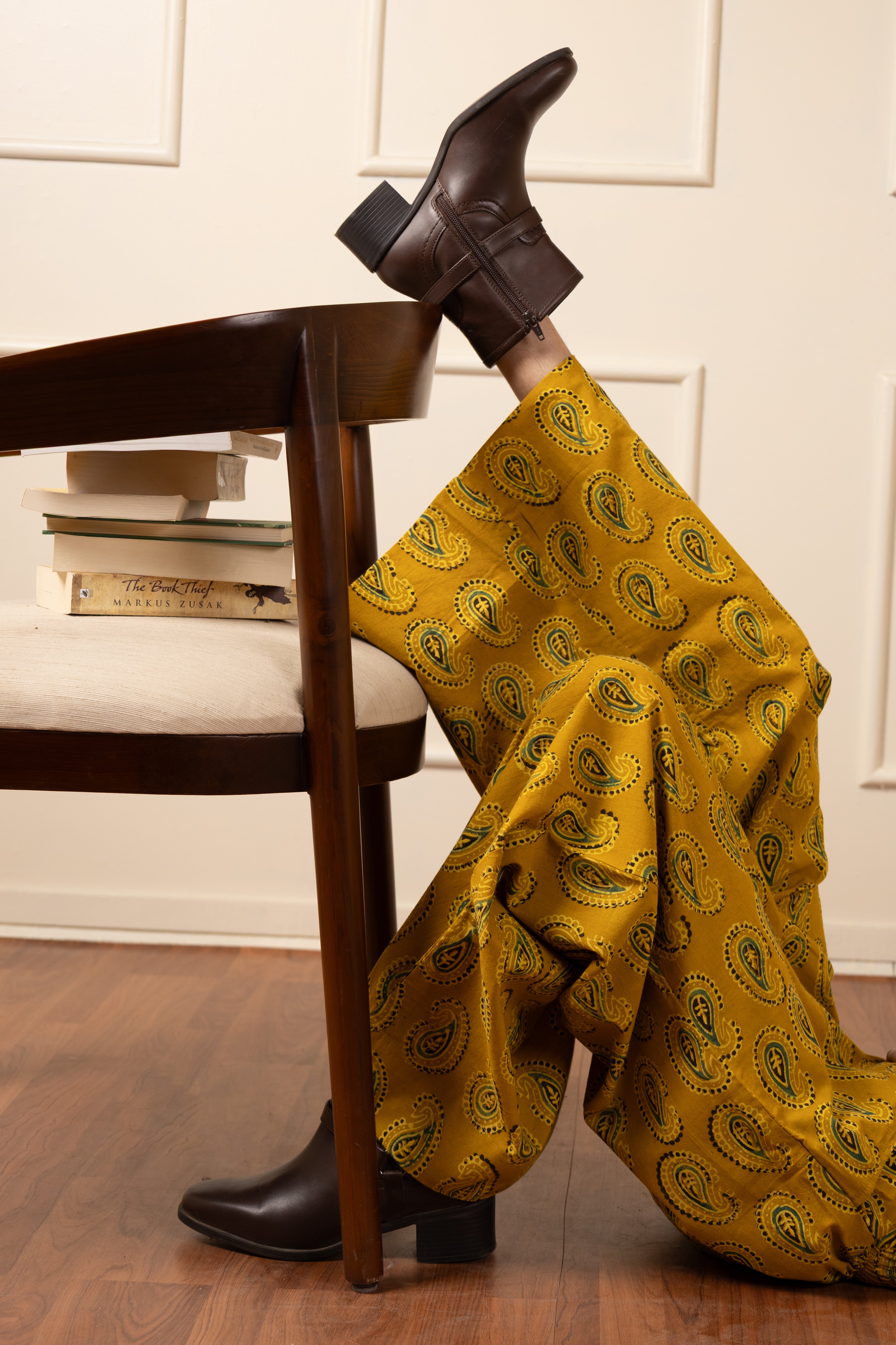 ''Bhuj'' Authentic Ajrakh hand Block Printed Culottes/ Pants- LIMITED EDITION