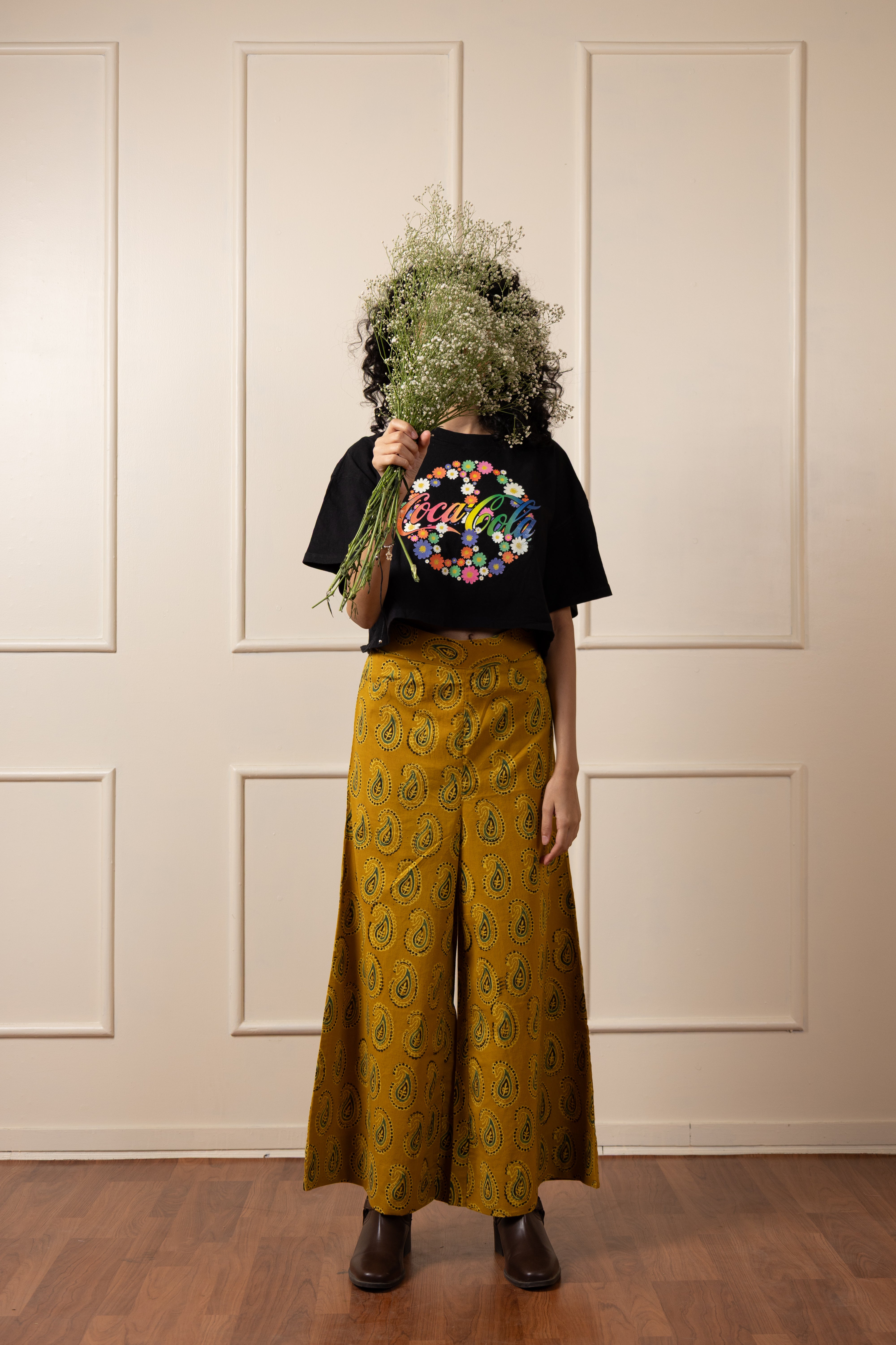 ''Bhuj'' Authentic Ajrakh hand Block Printed Culottes/ Pants- LIMITED EDITION