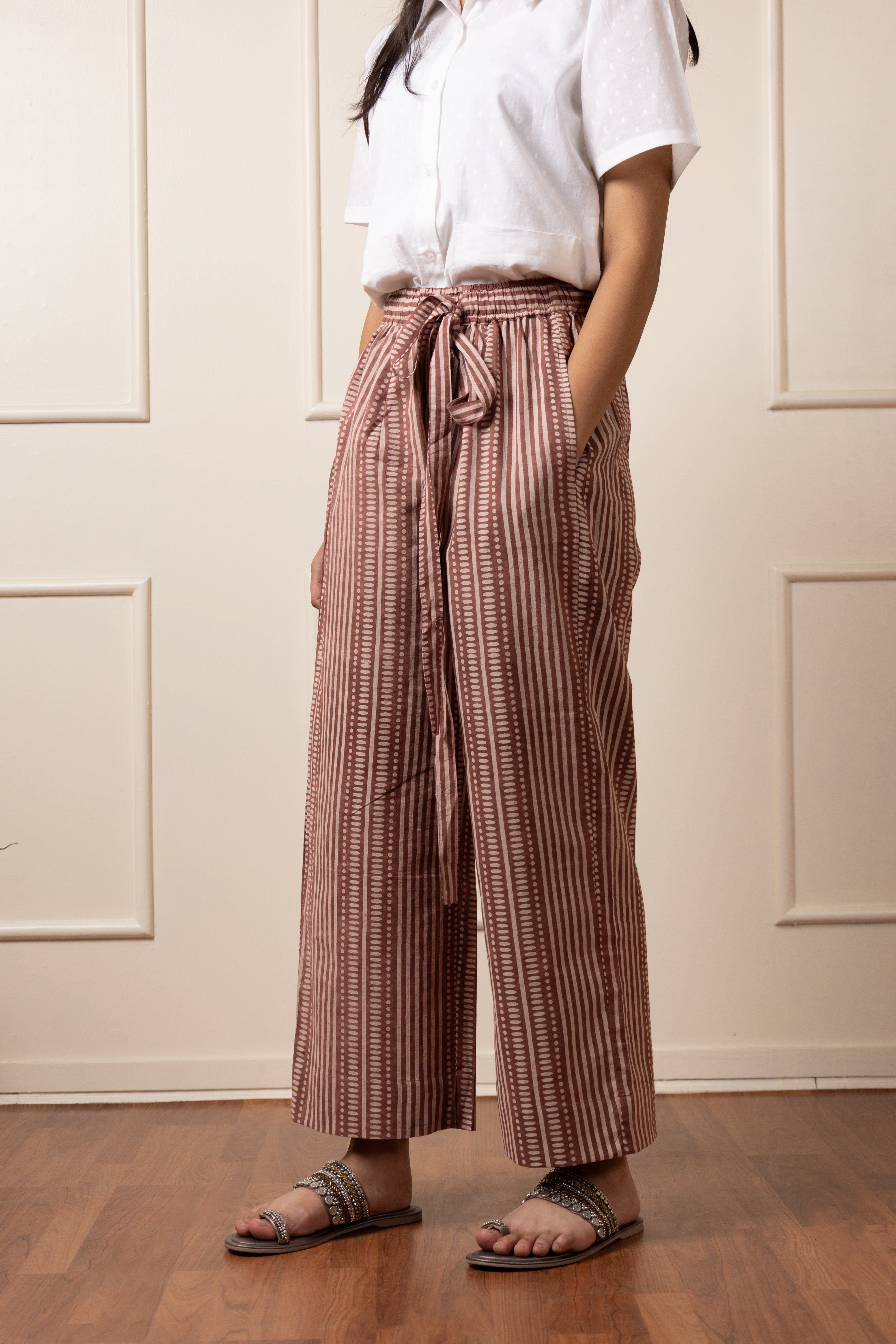 '' Chittor '' Hand block Print Cotton Pants- LIMITED EDITION