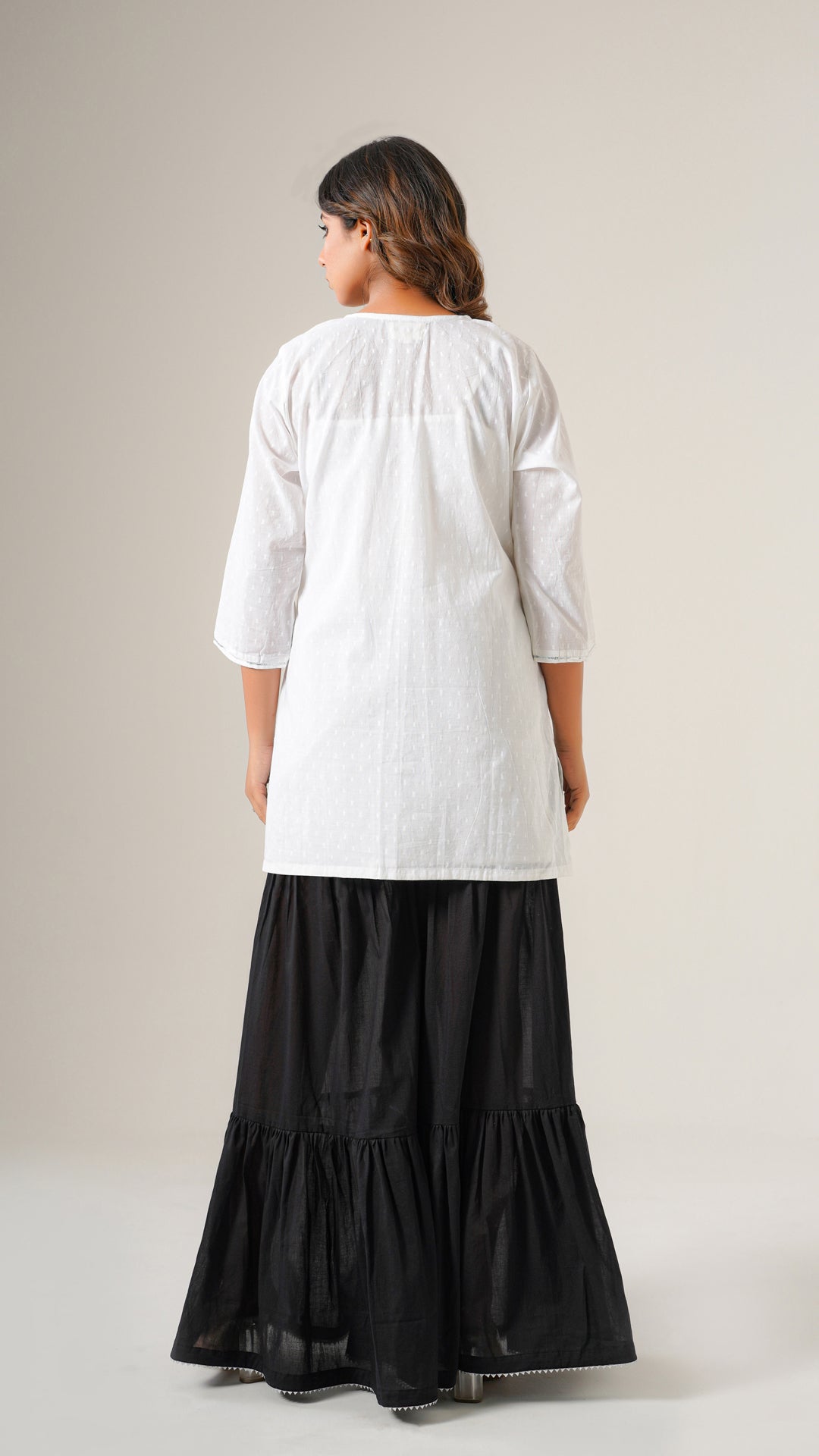 " Mahira " Black Voile/ Mulmul Garara  Pants