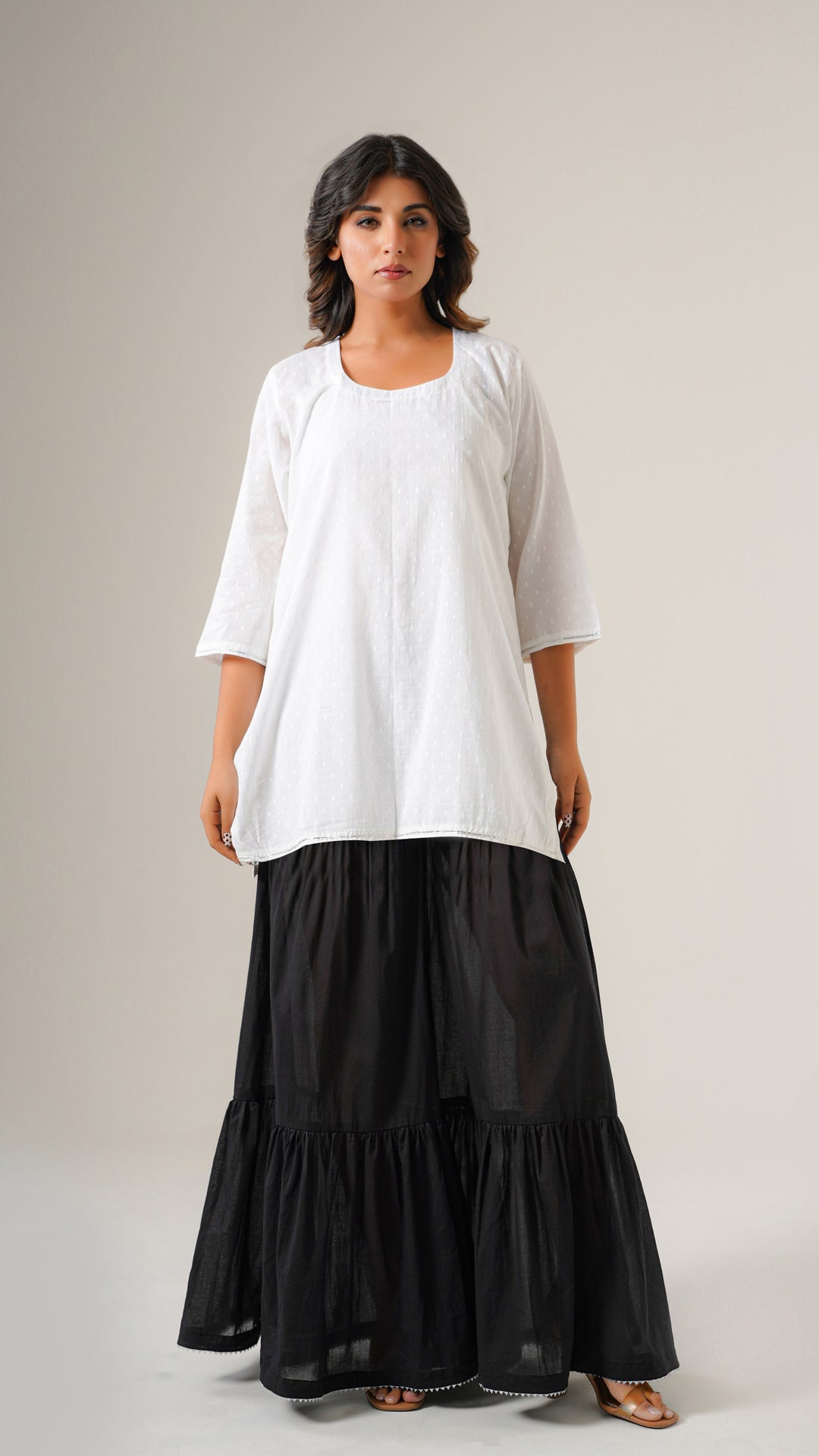 " Mahira " Black Voile/ Mulmul Garara  Pants