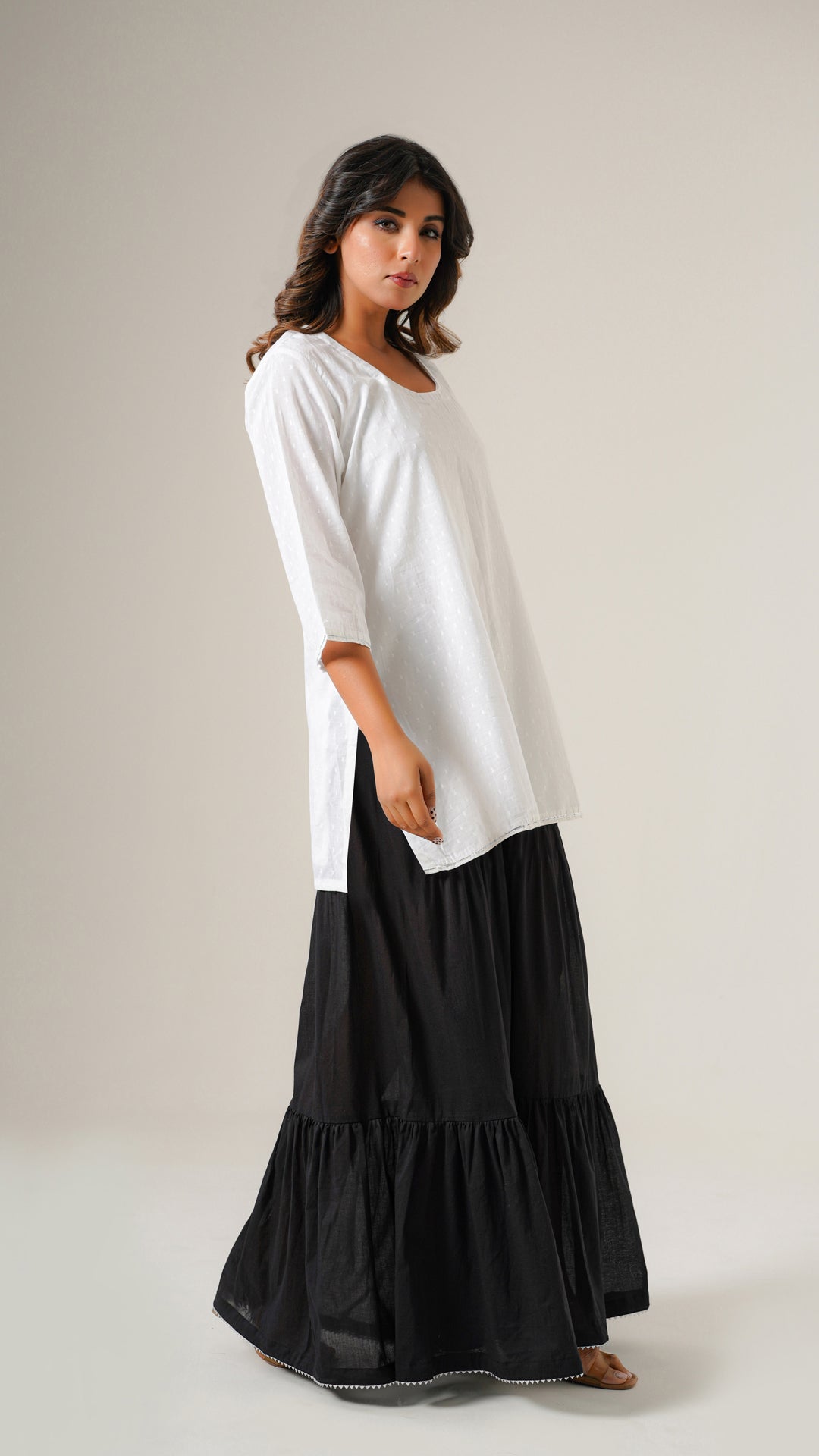 " Mahira " Black Voile/ Mulmul Garara  Pants