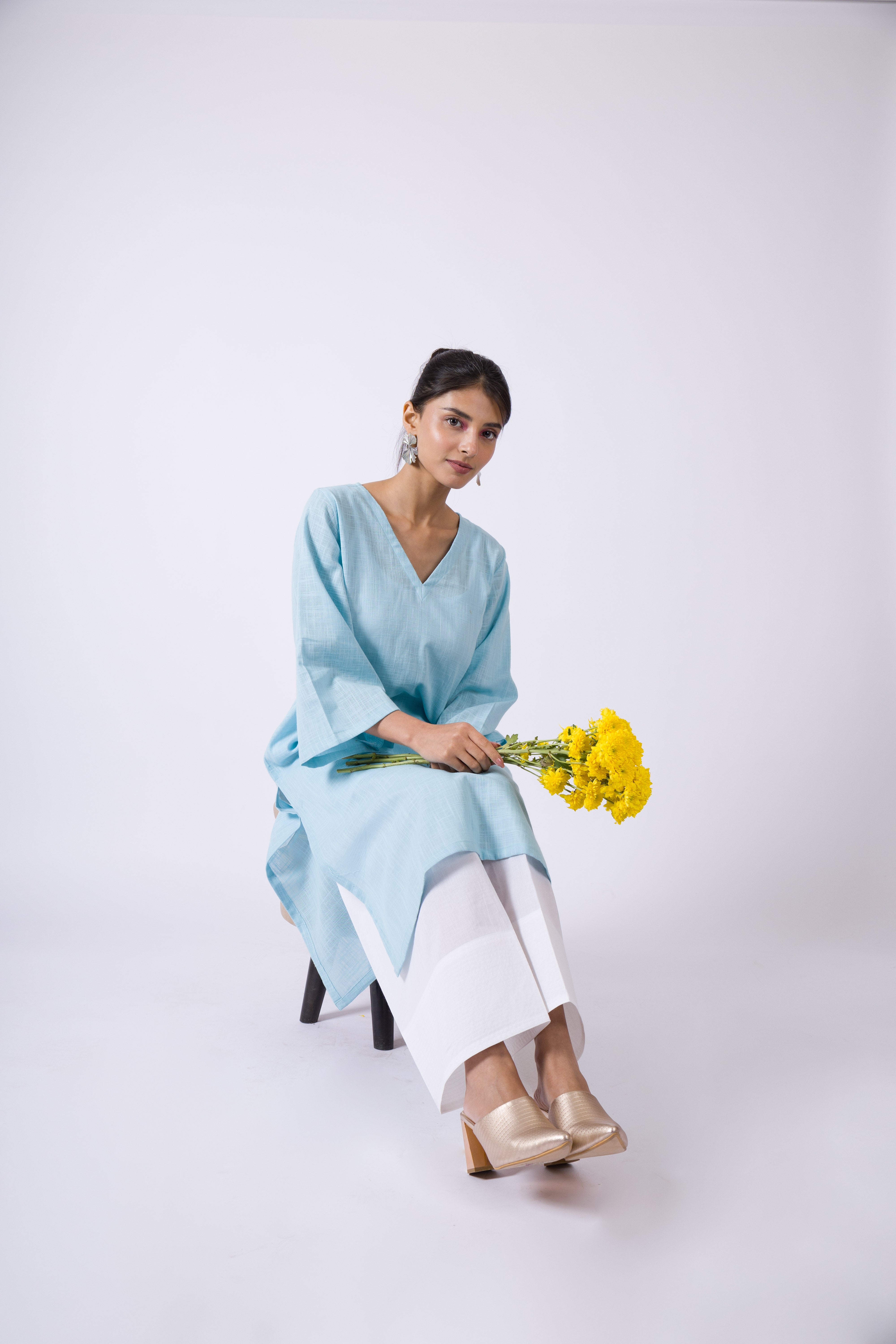 Pali- White Cotton Farshi Salwar