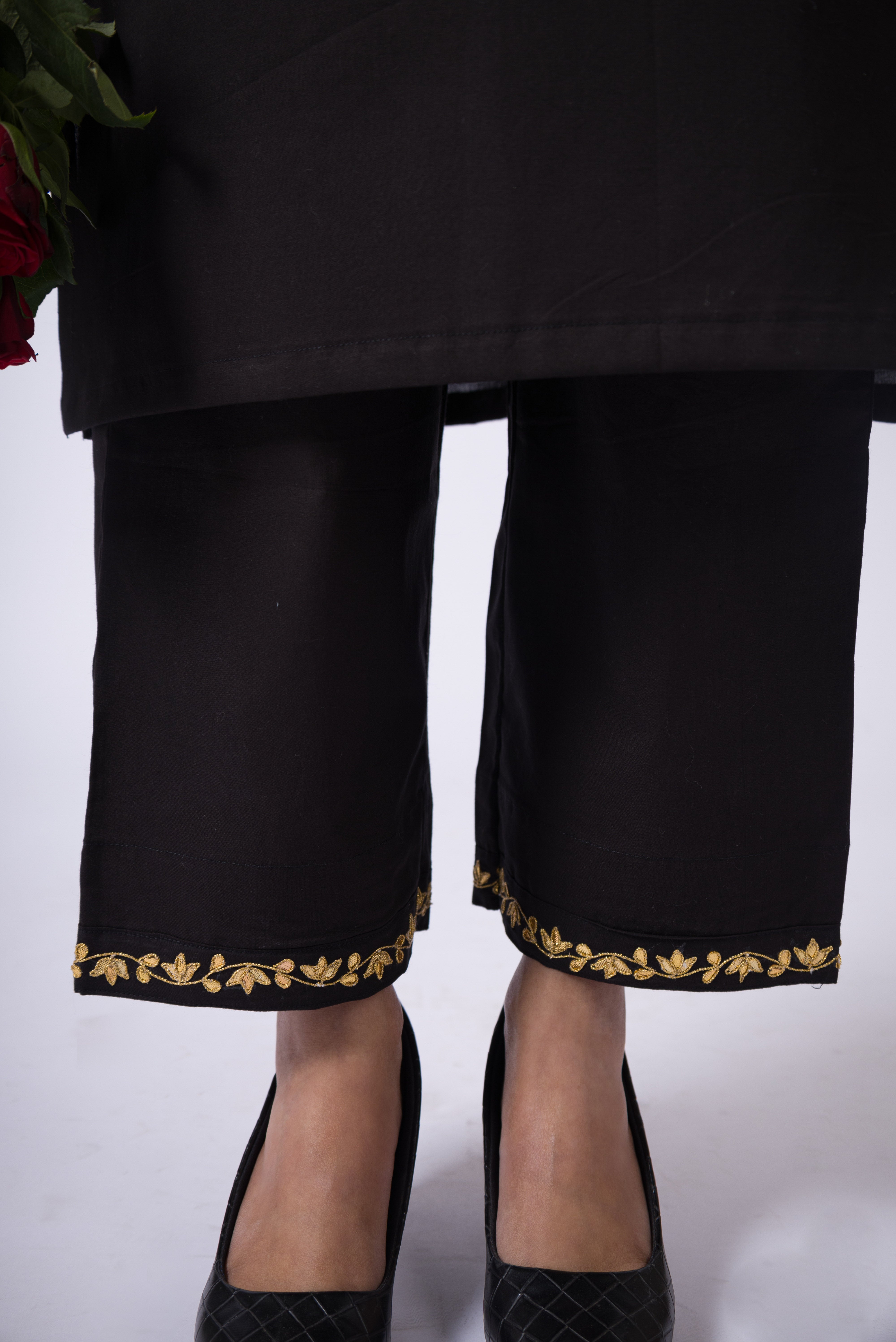 Jaipur- Gotta patti Black Cotton Pants