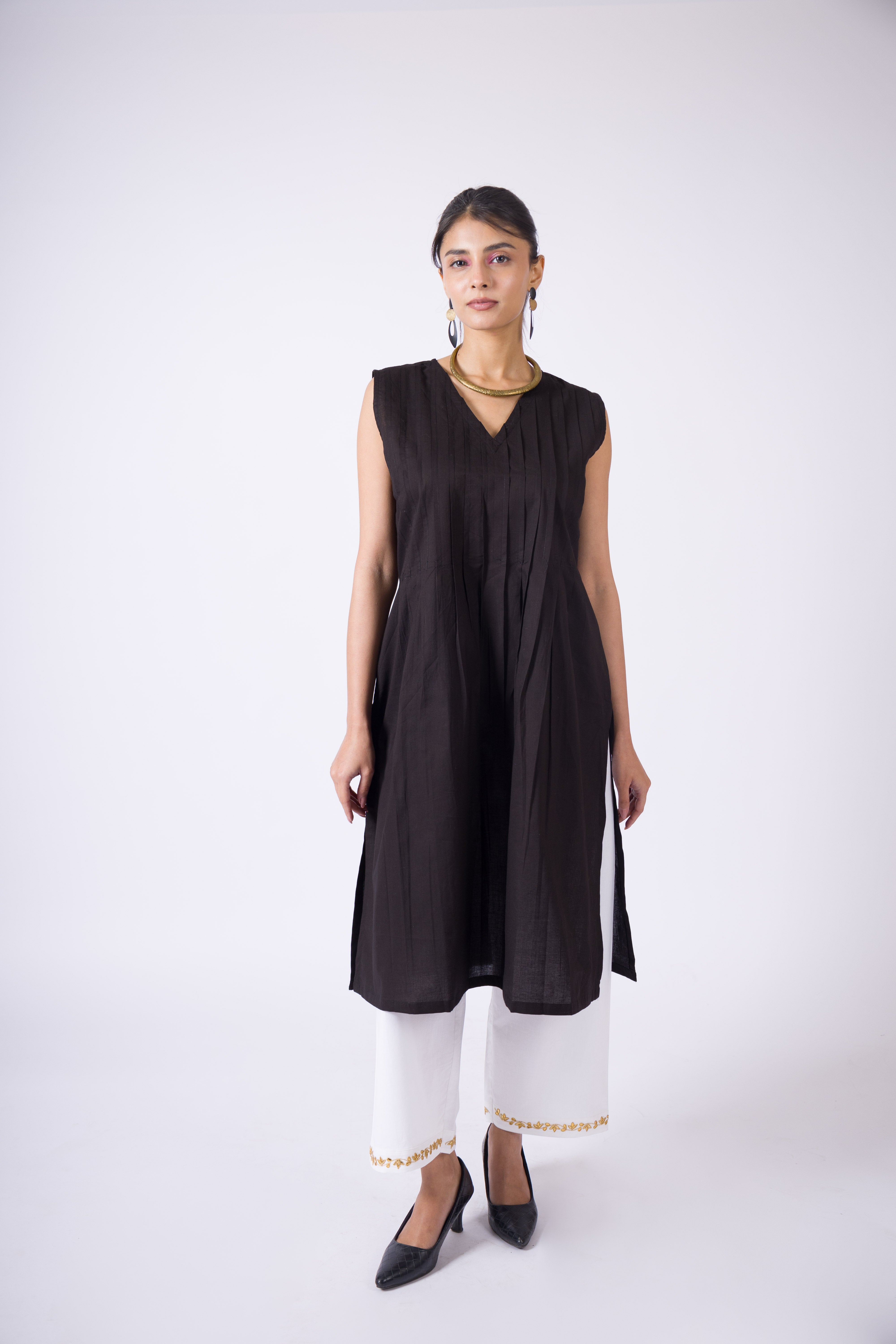 JAIPUR - Gotta Patti White  Cotton Pants