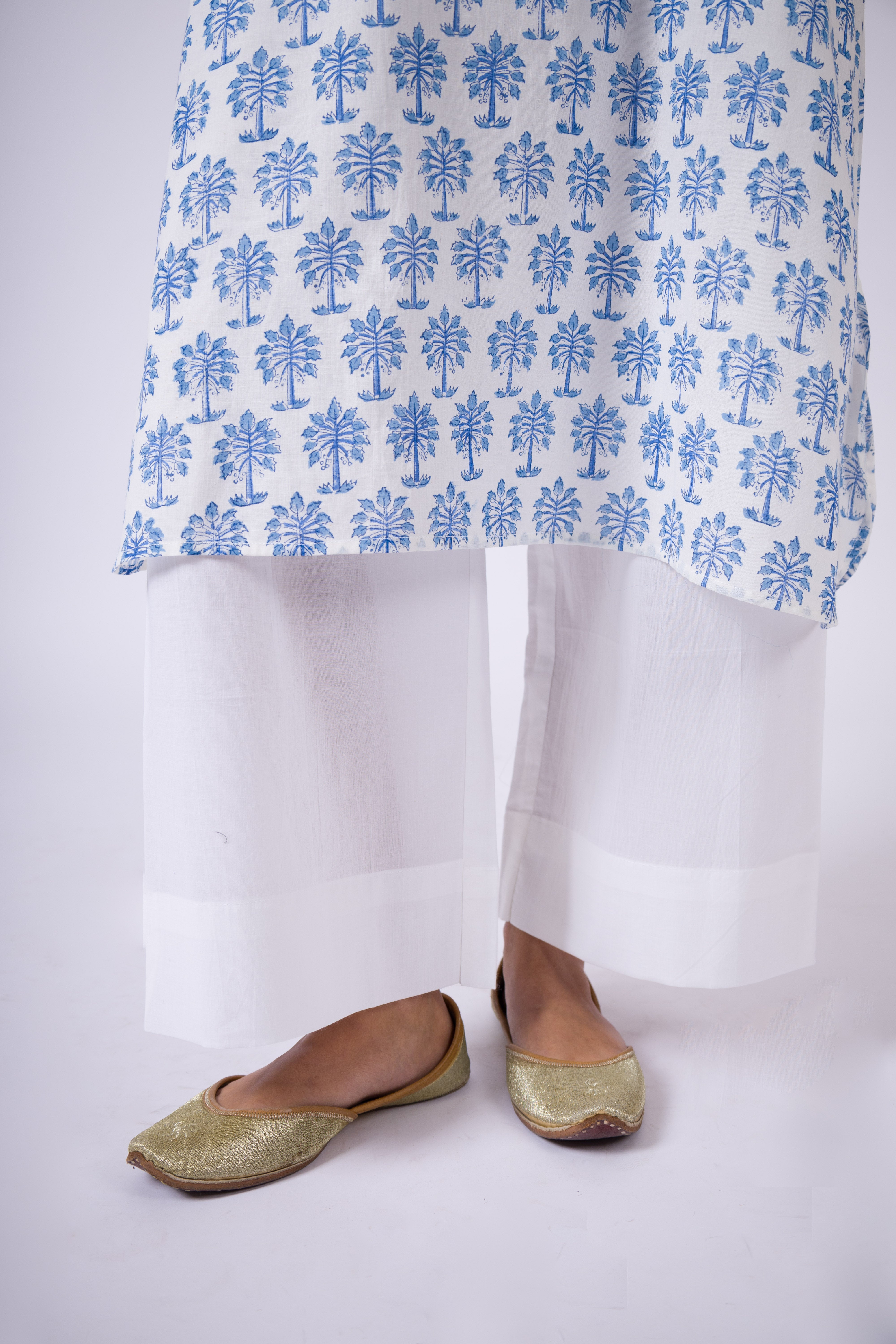 The Blue Palm- Block Print Blue Kurta ( Best seller)