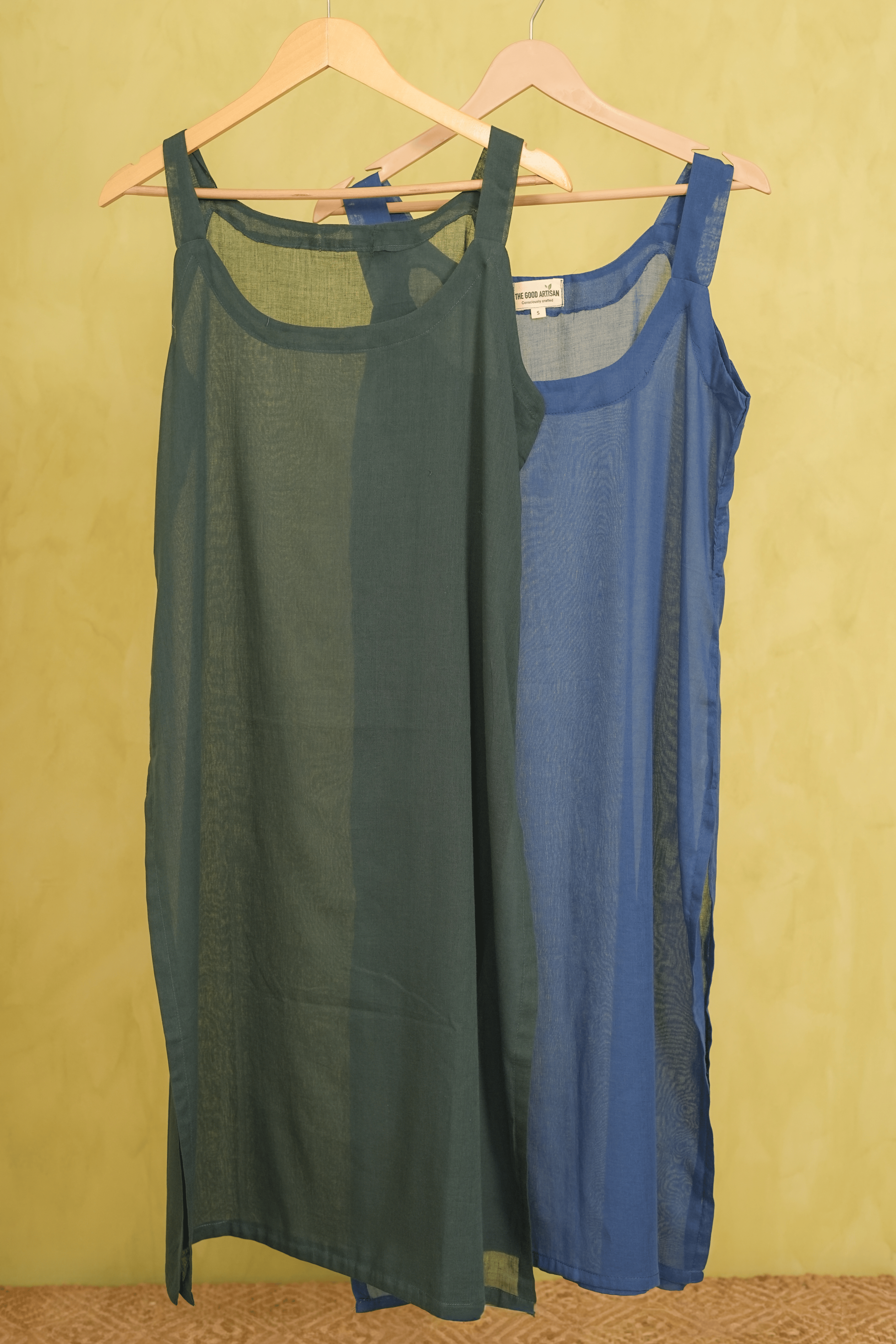 Combo Offer- Dark Olive and Royal Blue voile/mulmul Slips