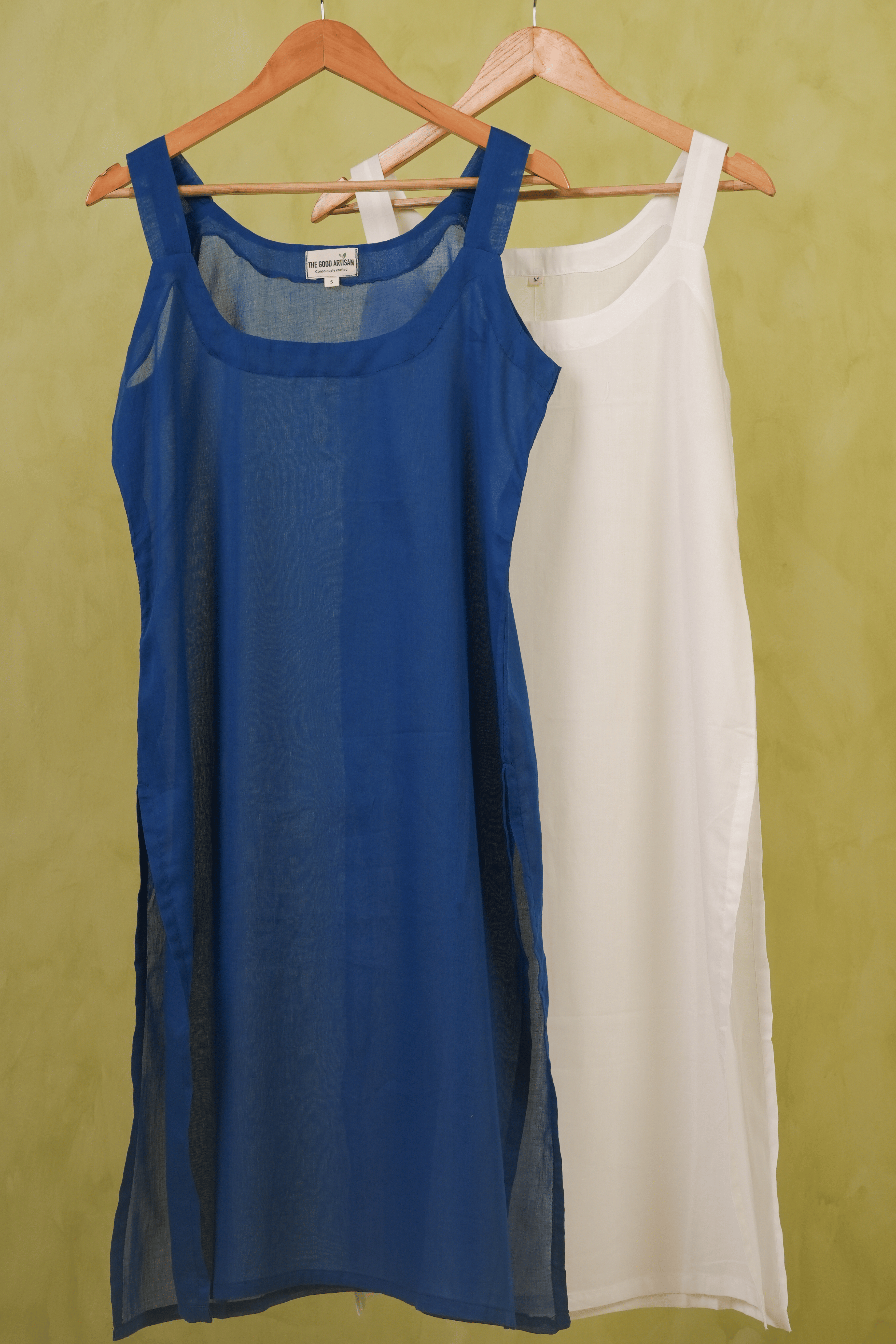 Combo offer - White and Royal Blue Voile slips