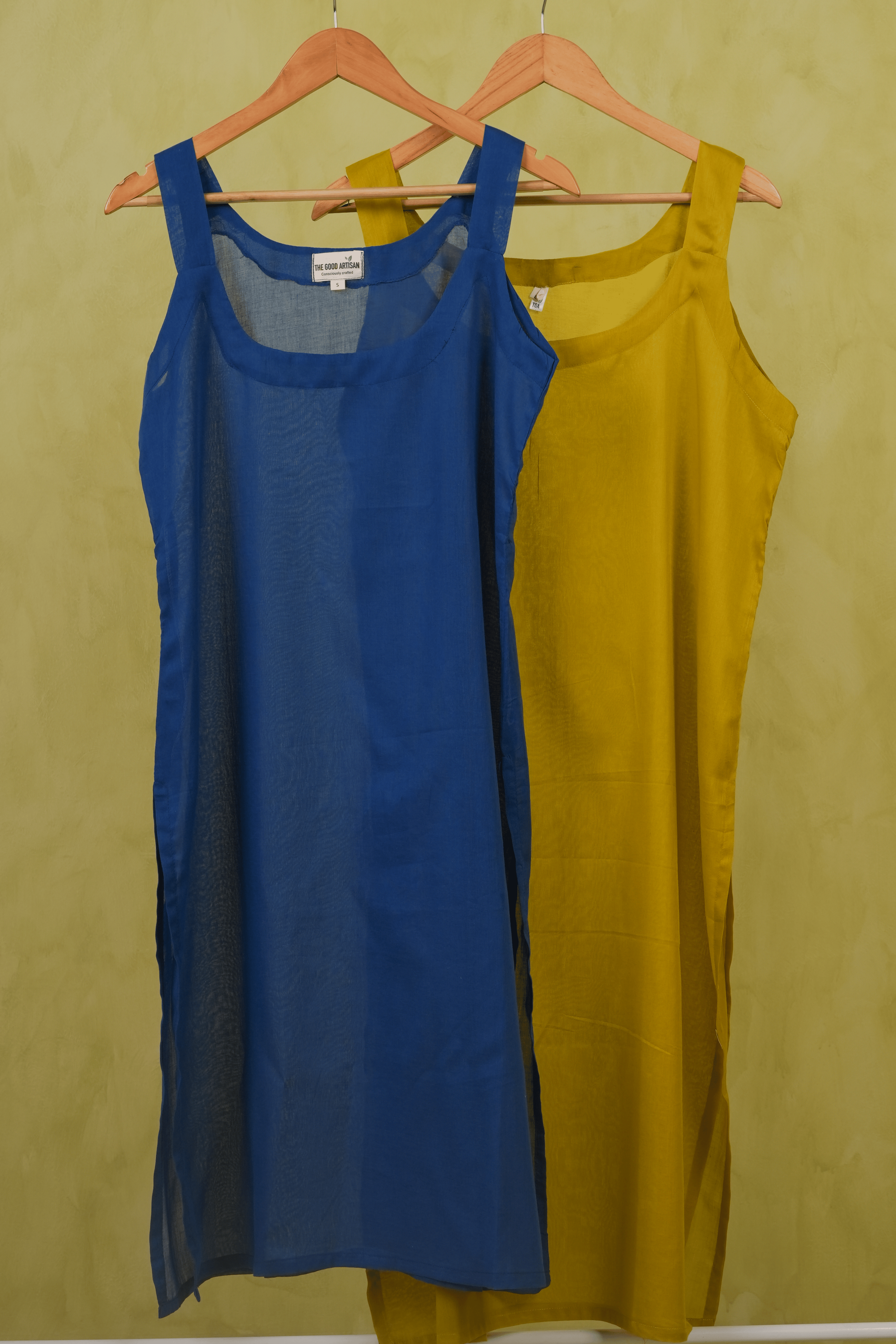 Combo offer - Henna Green and Royal Blue Voile Slips