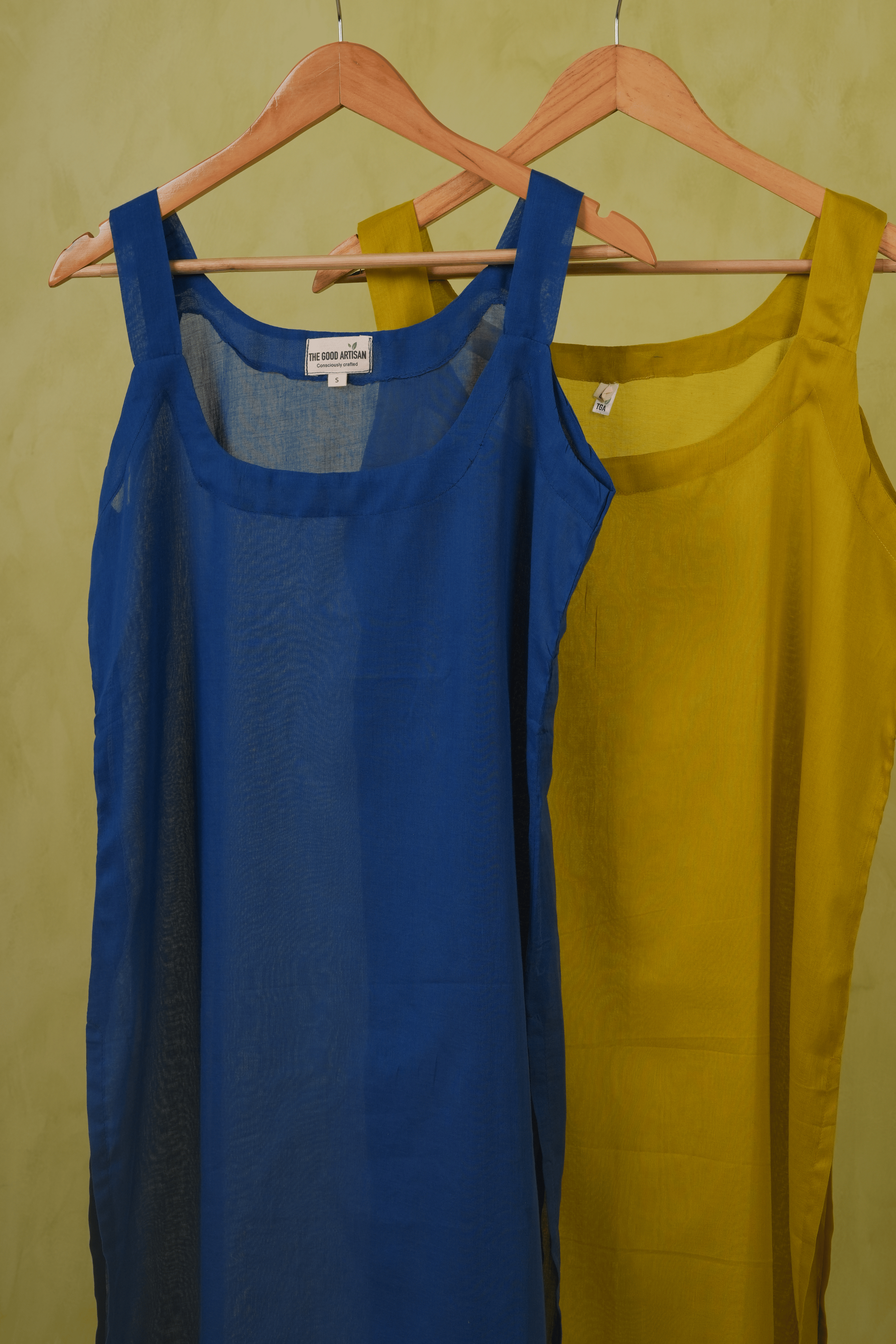 Combo offer - Henna Green and Royal Blue Voile Slips
