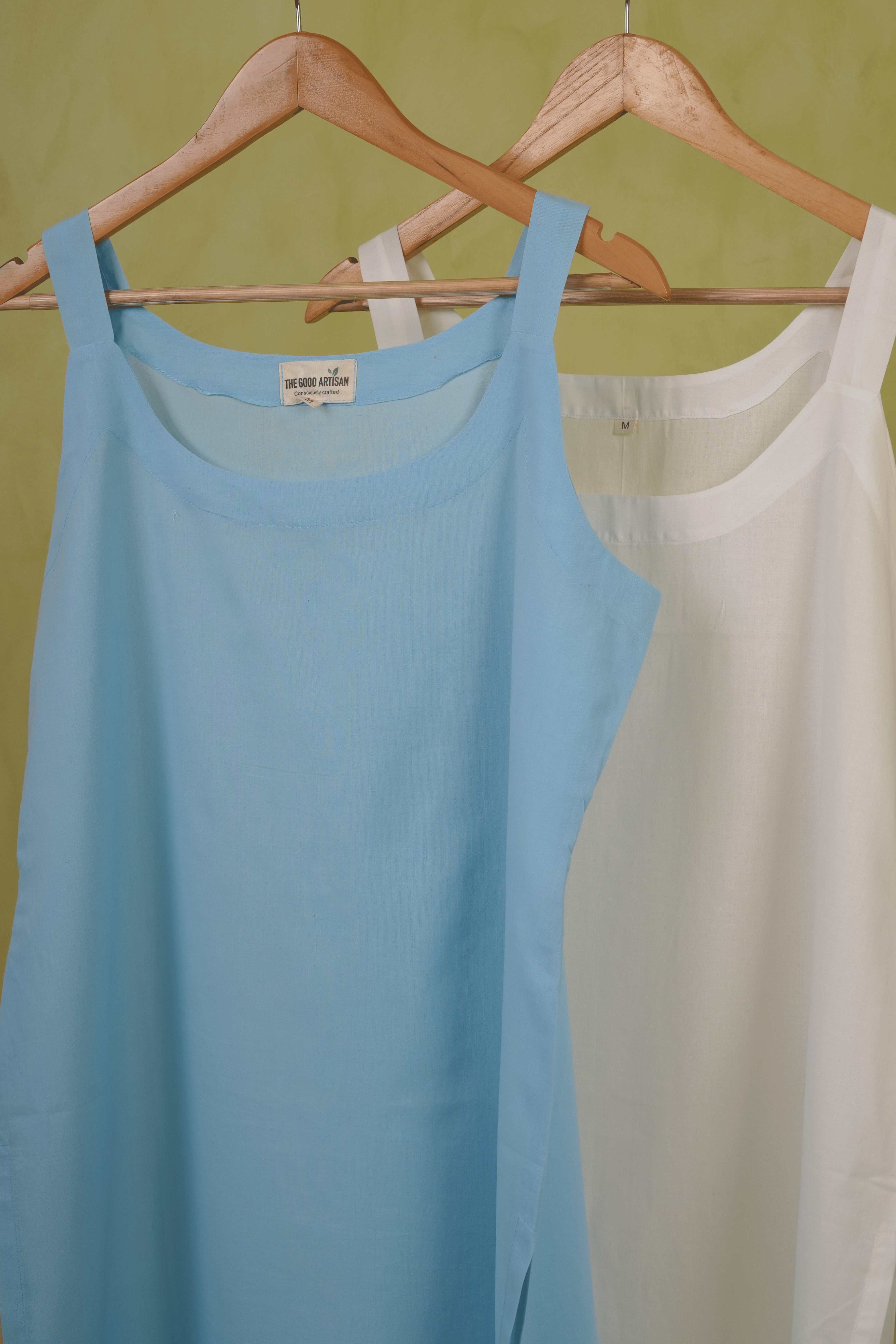 Combo offer- Sky Blue and White Cotton Slips