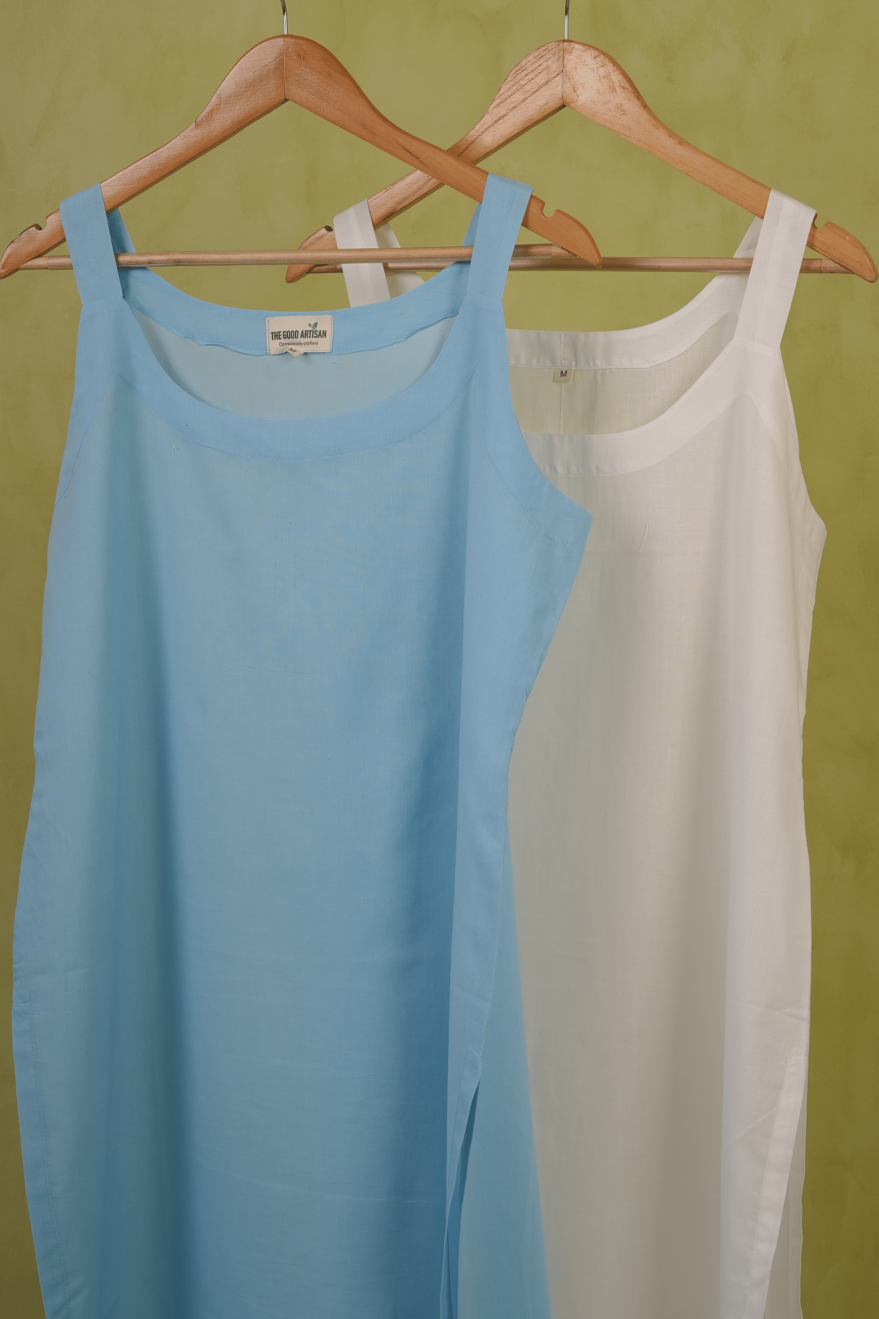 Combo offer- Sky Blue and White Cotton Slips