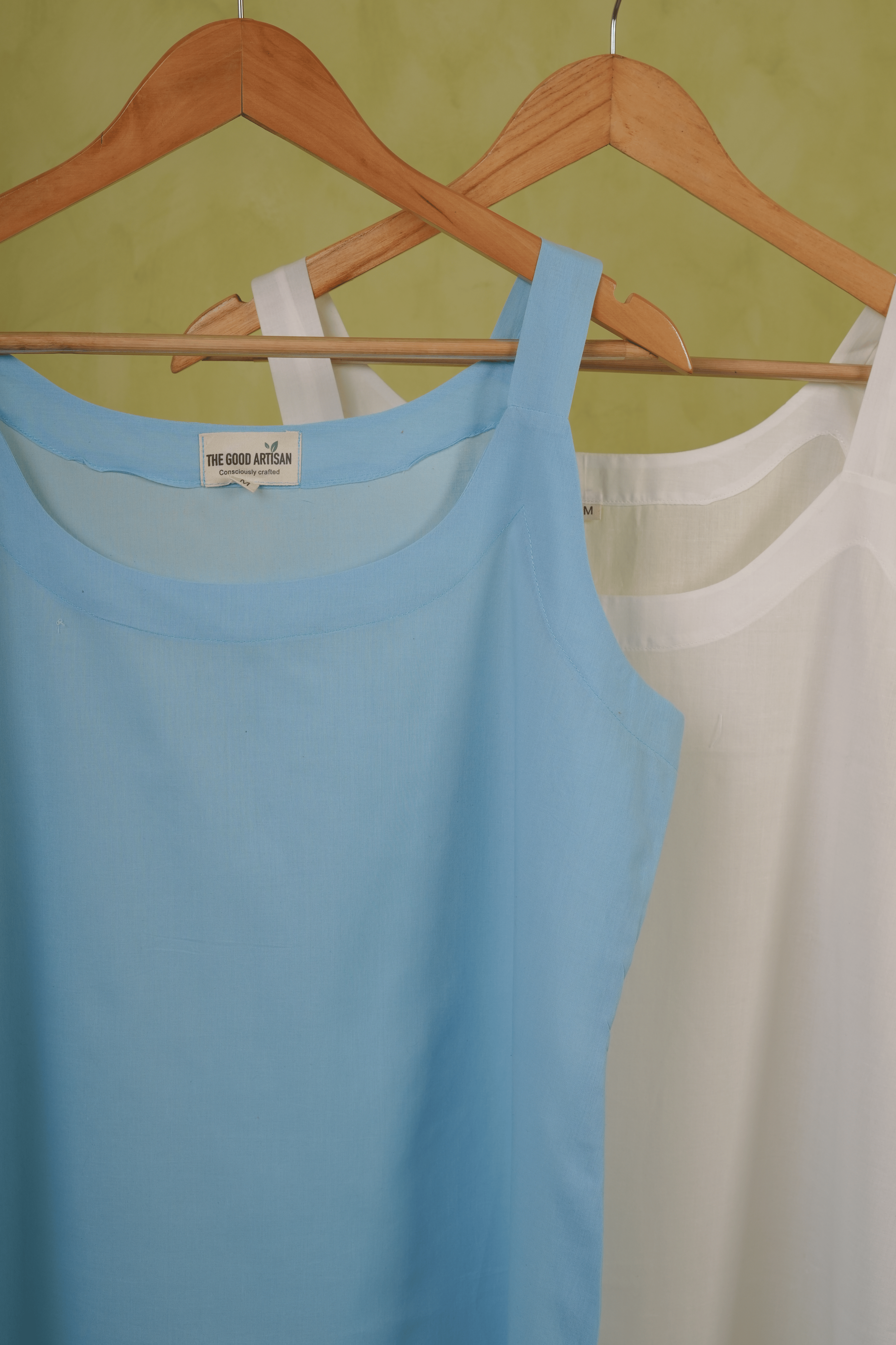Combo offer- Sky Blue and White Cotton Slips