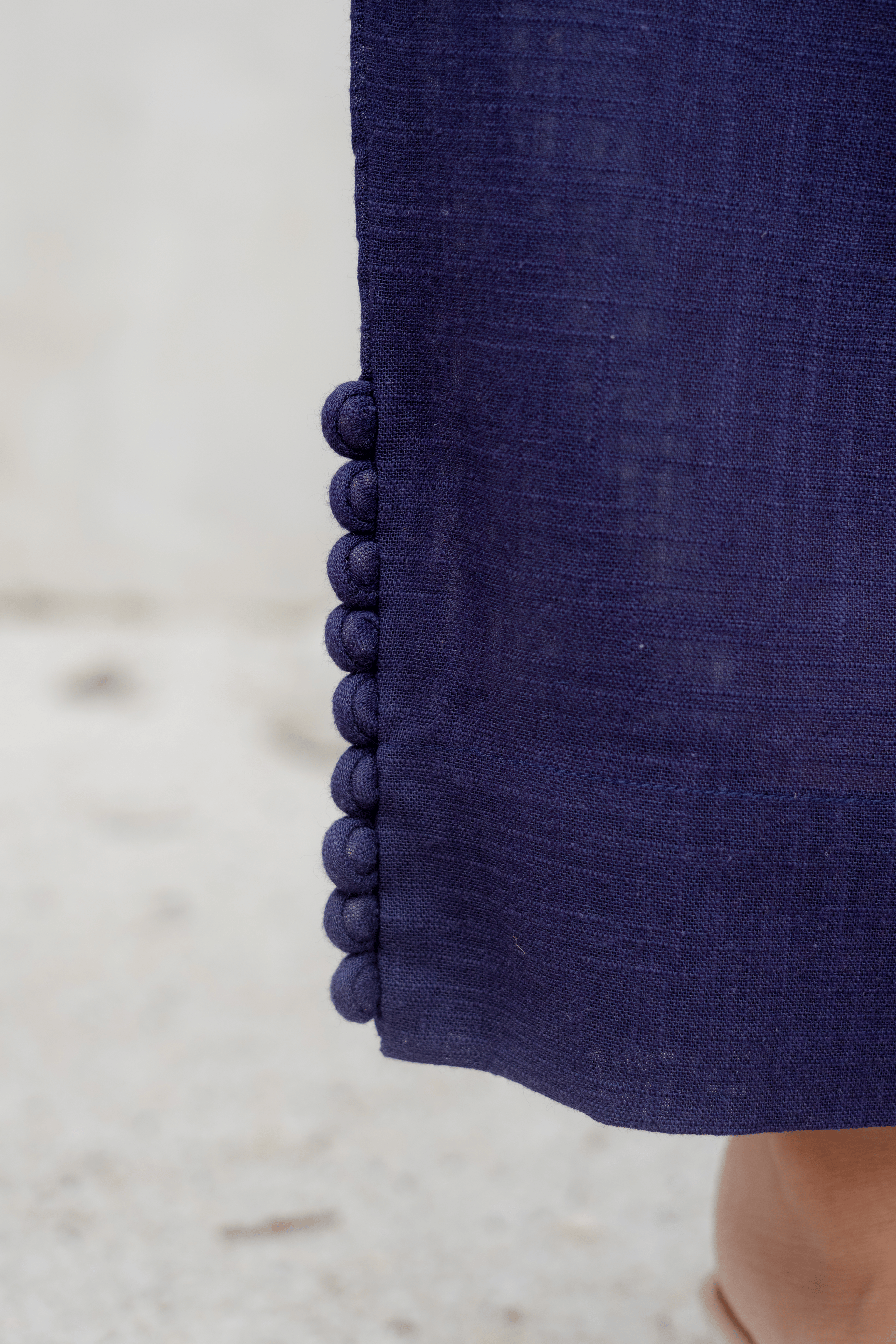 Indigo Cotton Slub Pants Pants