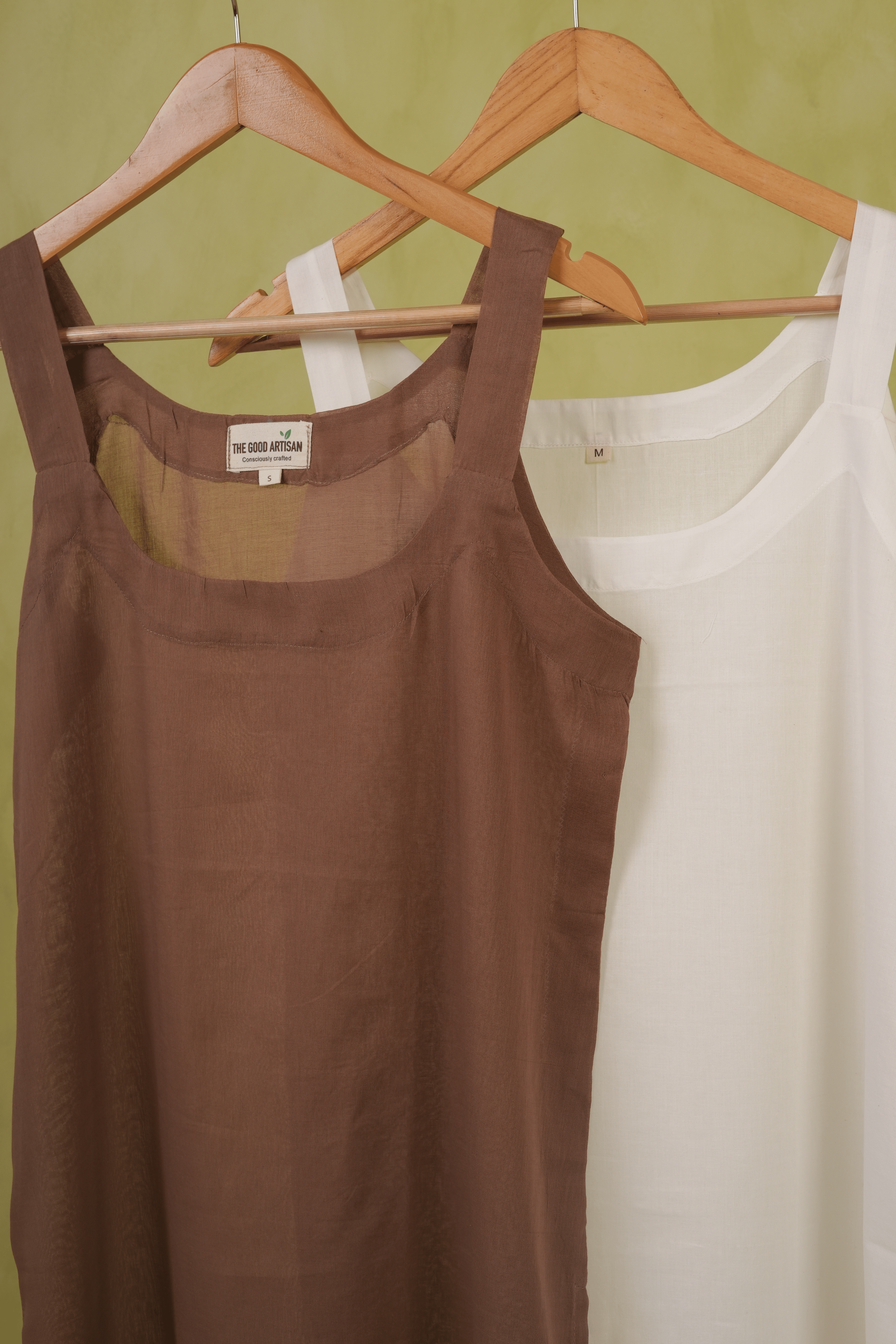 Combo offer- WHITE AND BROWN VOILE SLIPS