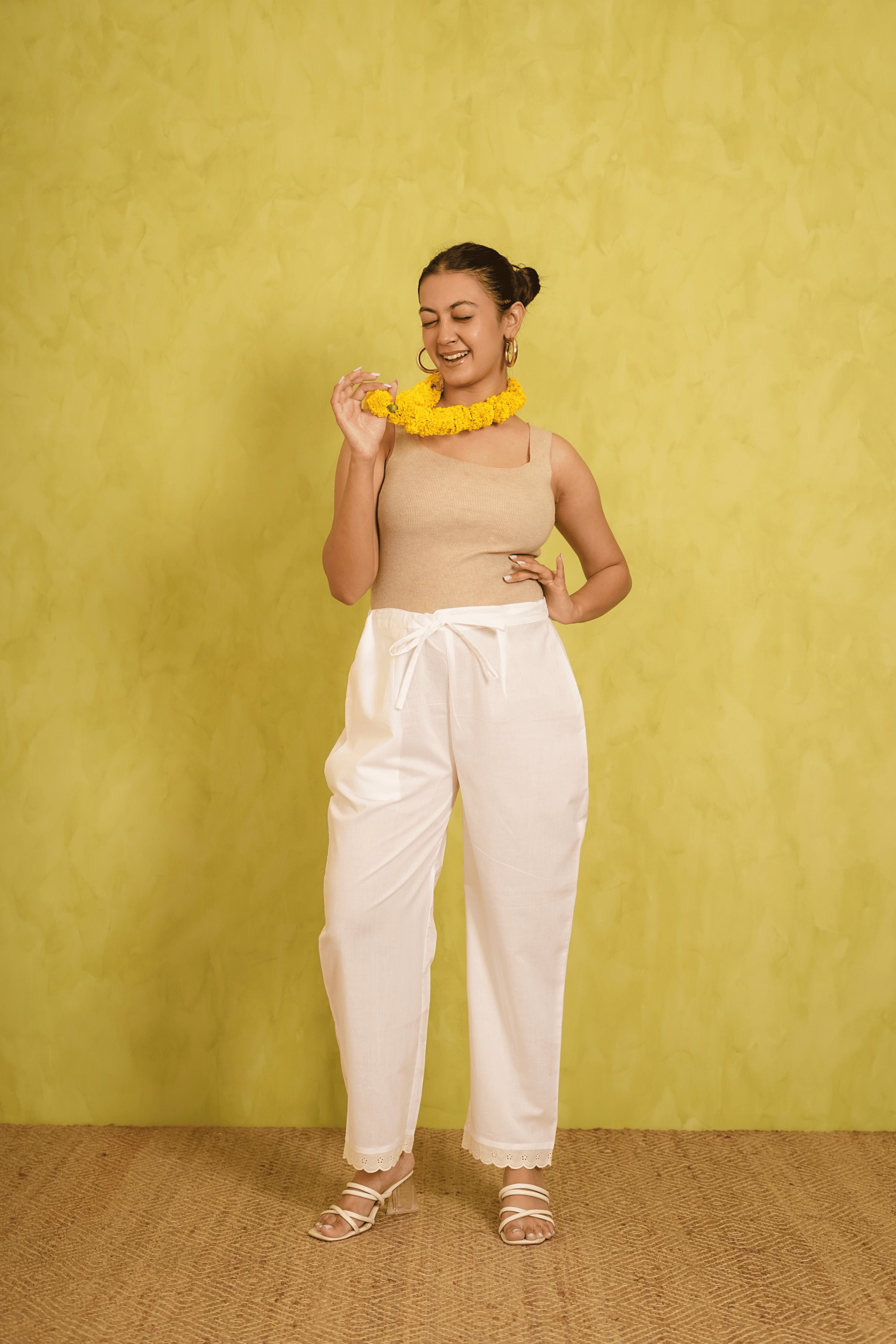 Kopal- White Lace Pant