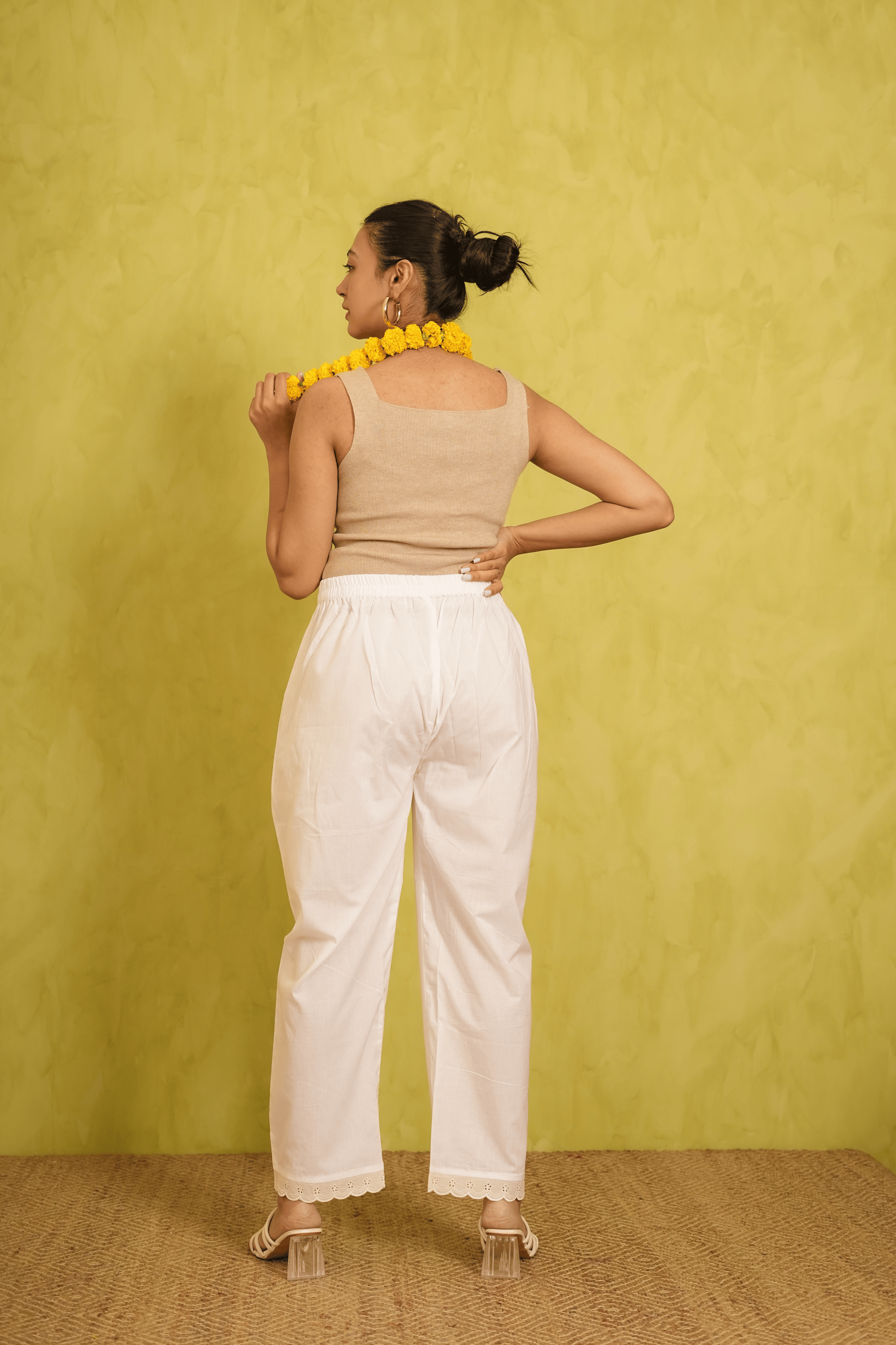Kopal- White Lace Pant
