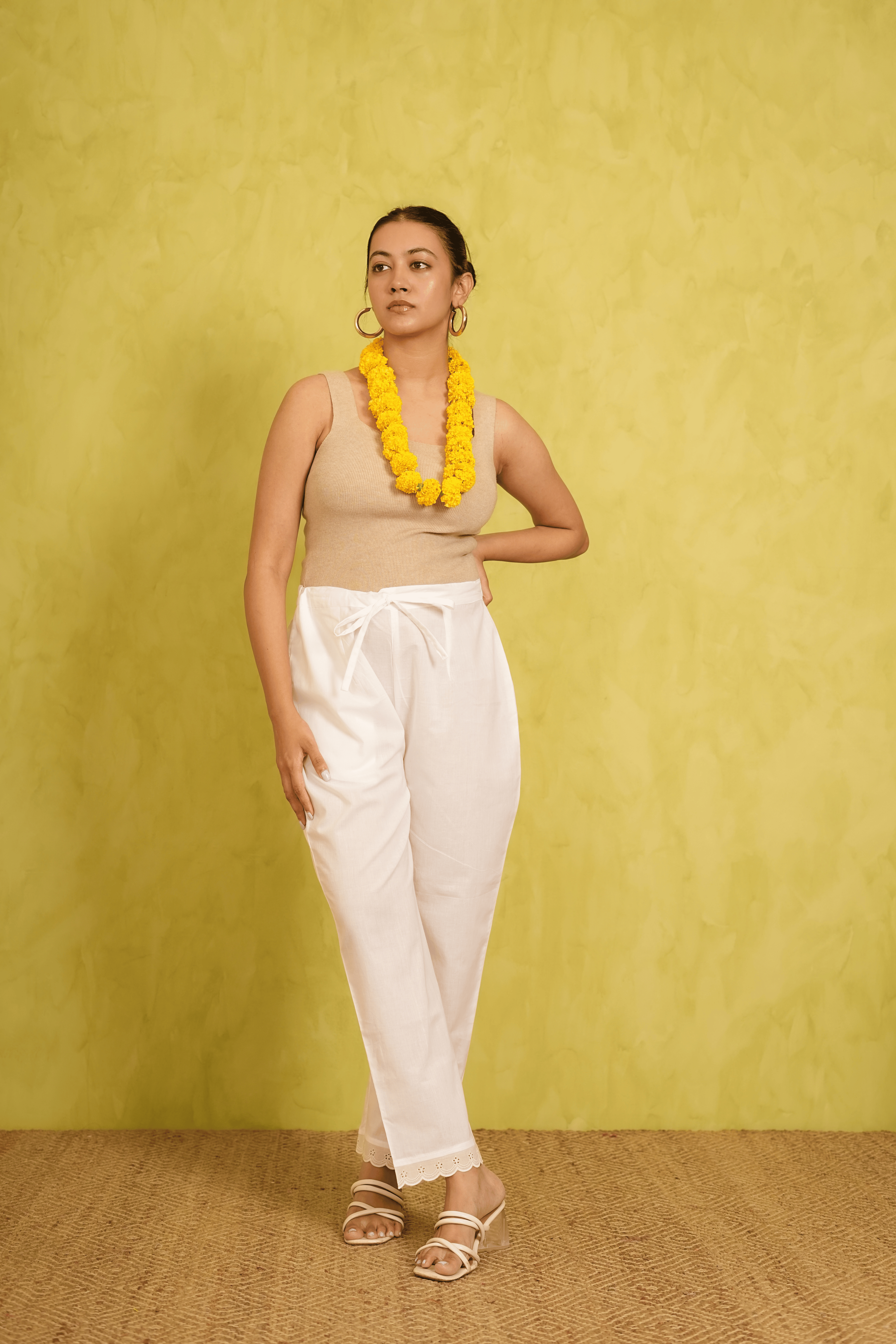 Kopal- White Lace Pant